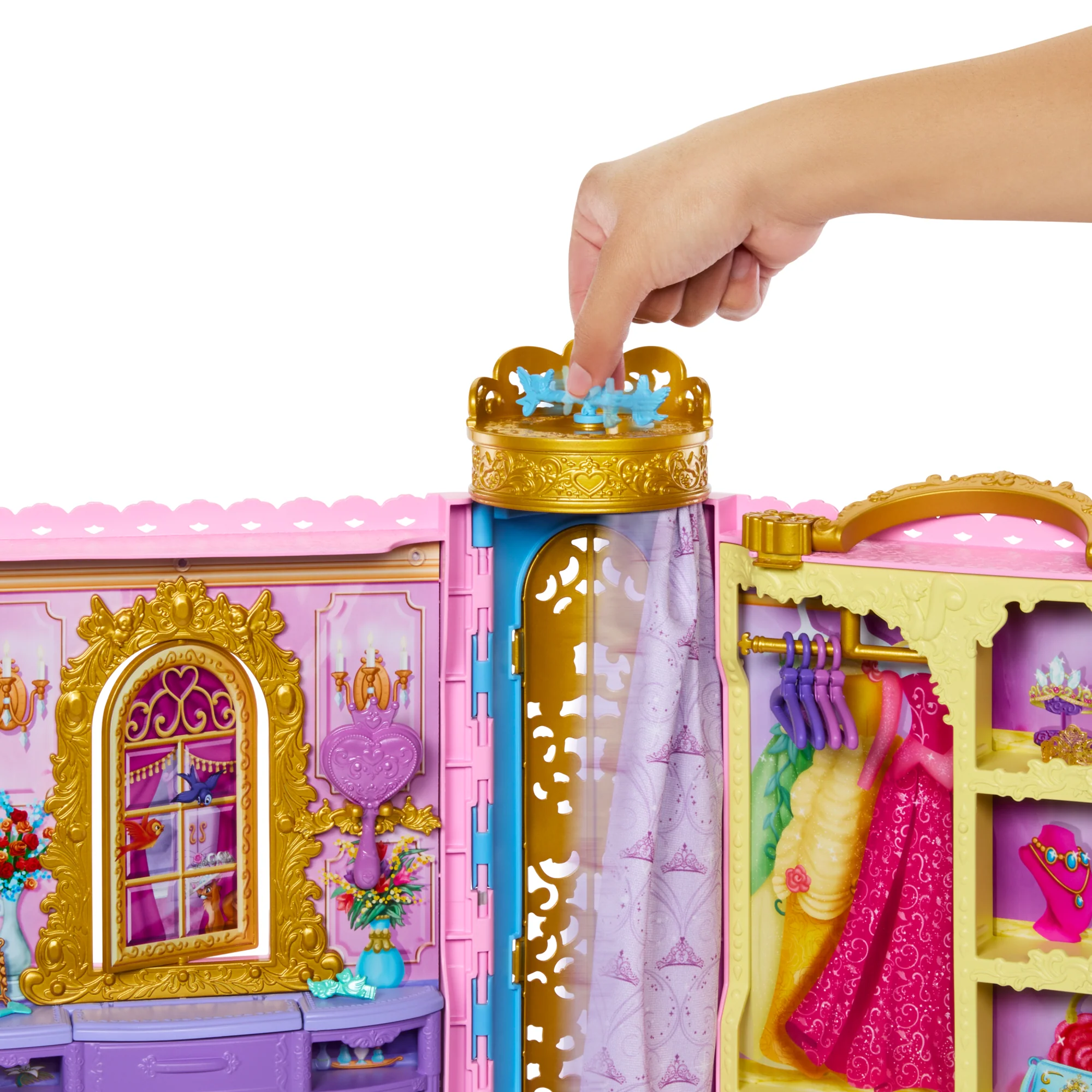 Disney Prinses Klaar Voor Het Bal, Kast Met Outfits, Accessoires En Opbergruimte, Geopend 61 Cm Breed - Image 3