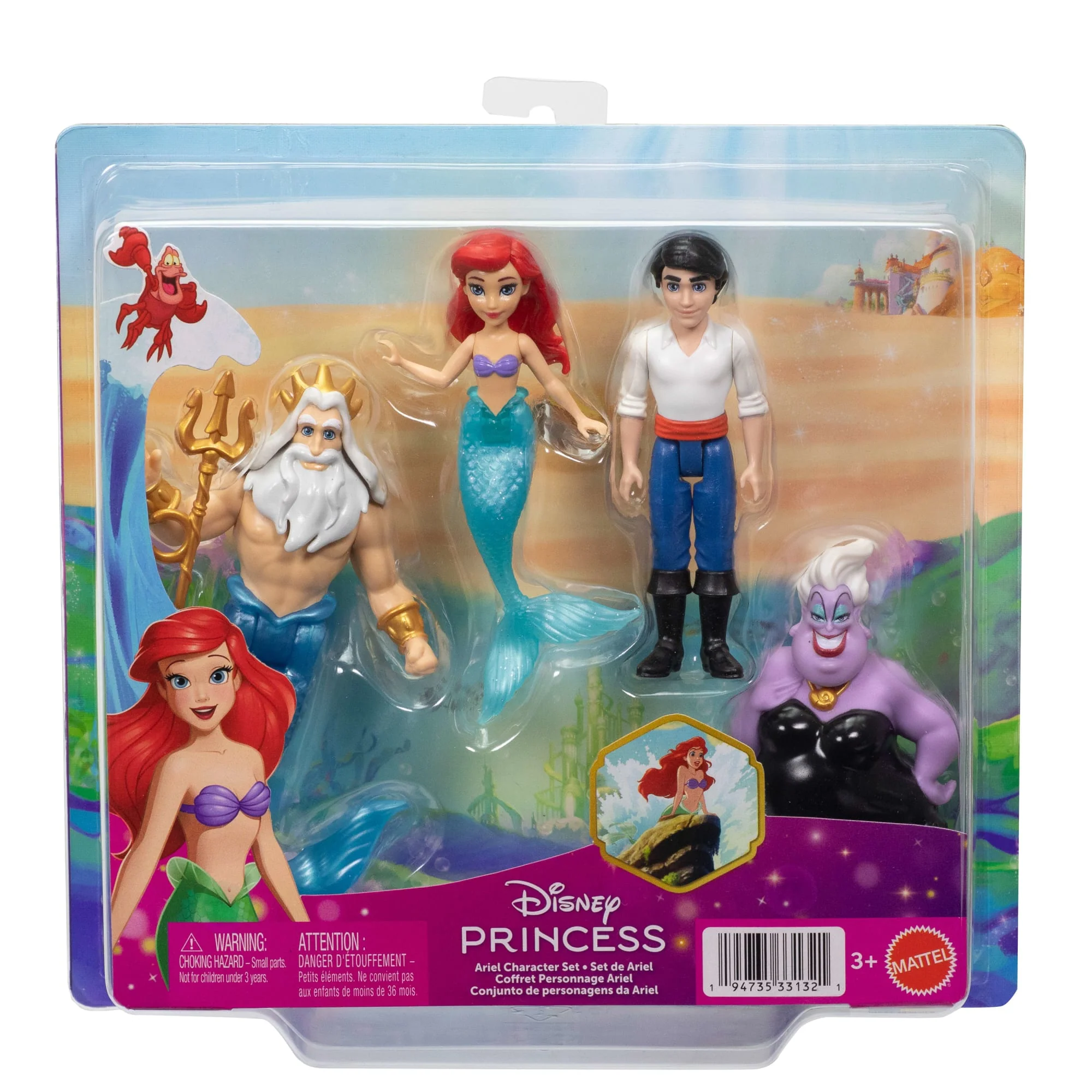 Disney Prinzessin Arielle Charakterset Mit 4 Kleinen Puppen, Inspiriert Vom Disney-Film „Arielle, Die Meerjungfrau“ - Image 6