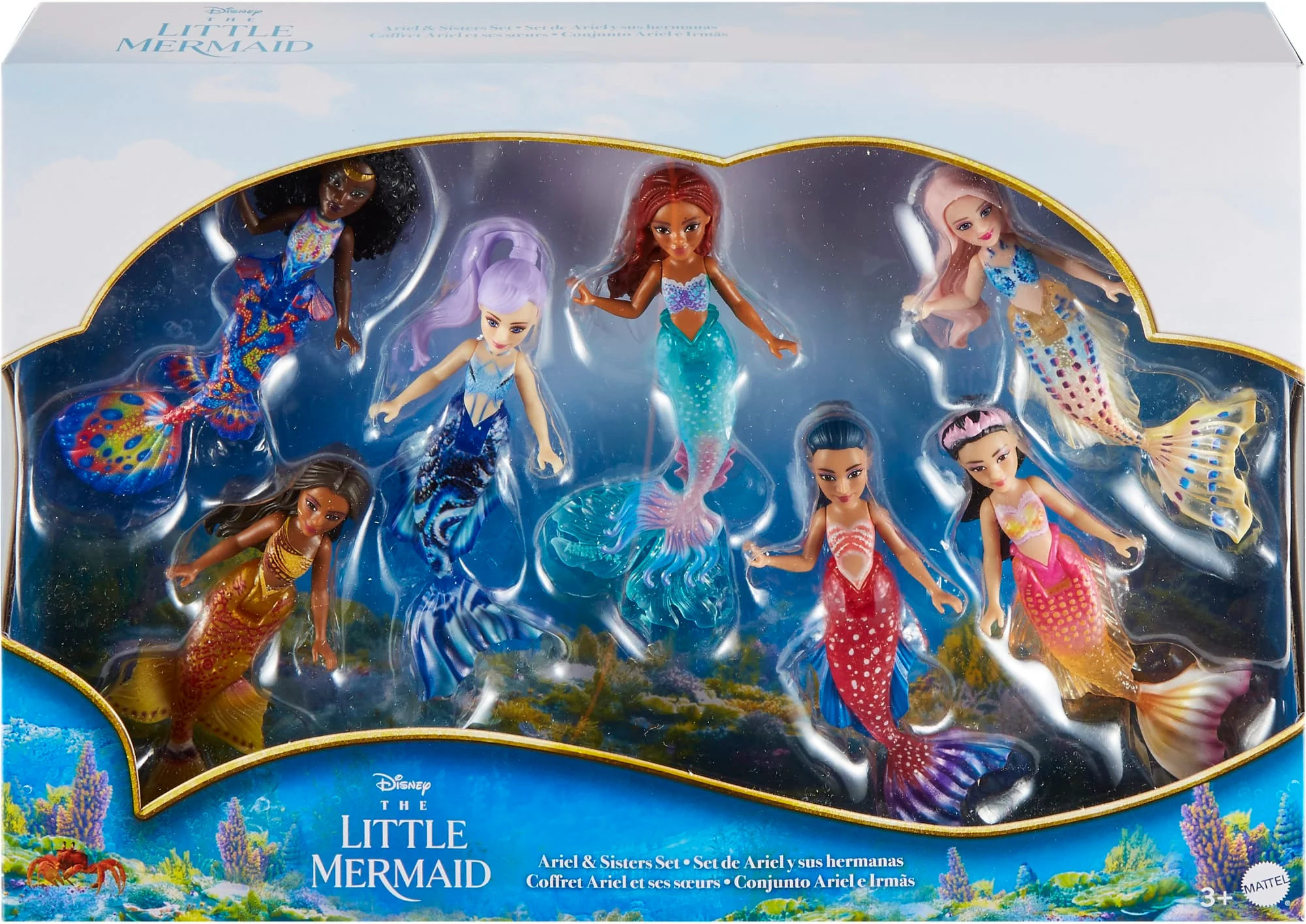Disney The Little Mermaid Ariel and Sisters Small Doll Set with 7 Mermaid Dolls - Image 6
