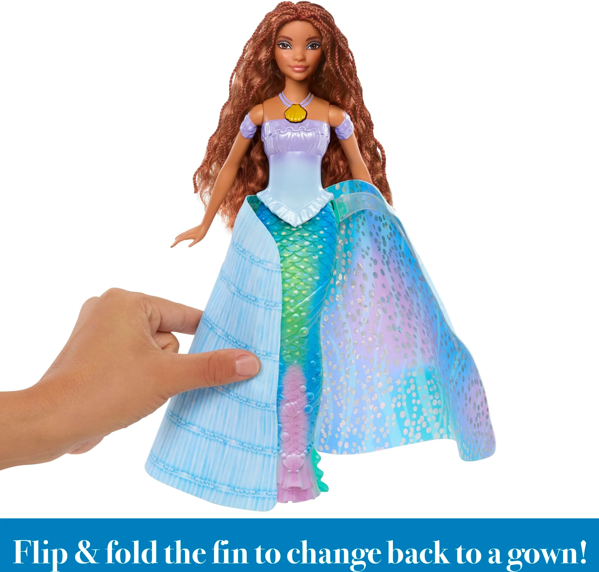 Disney The Little Mermaid Transforming Ariel Fashion Doll, Switch from Human to Mermaid - Image 5