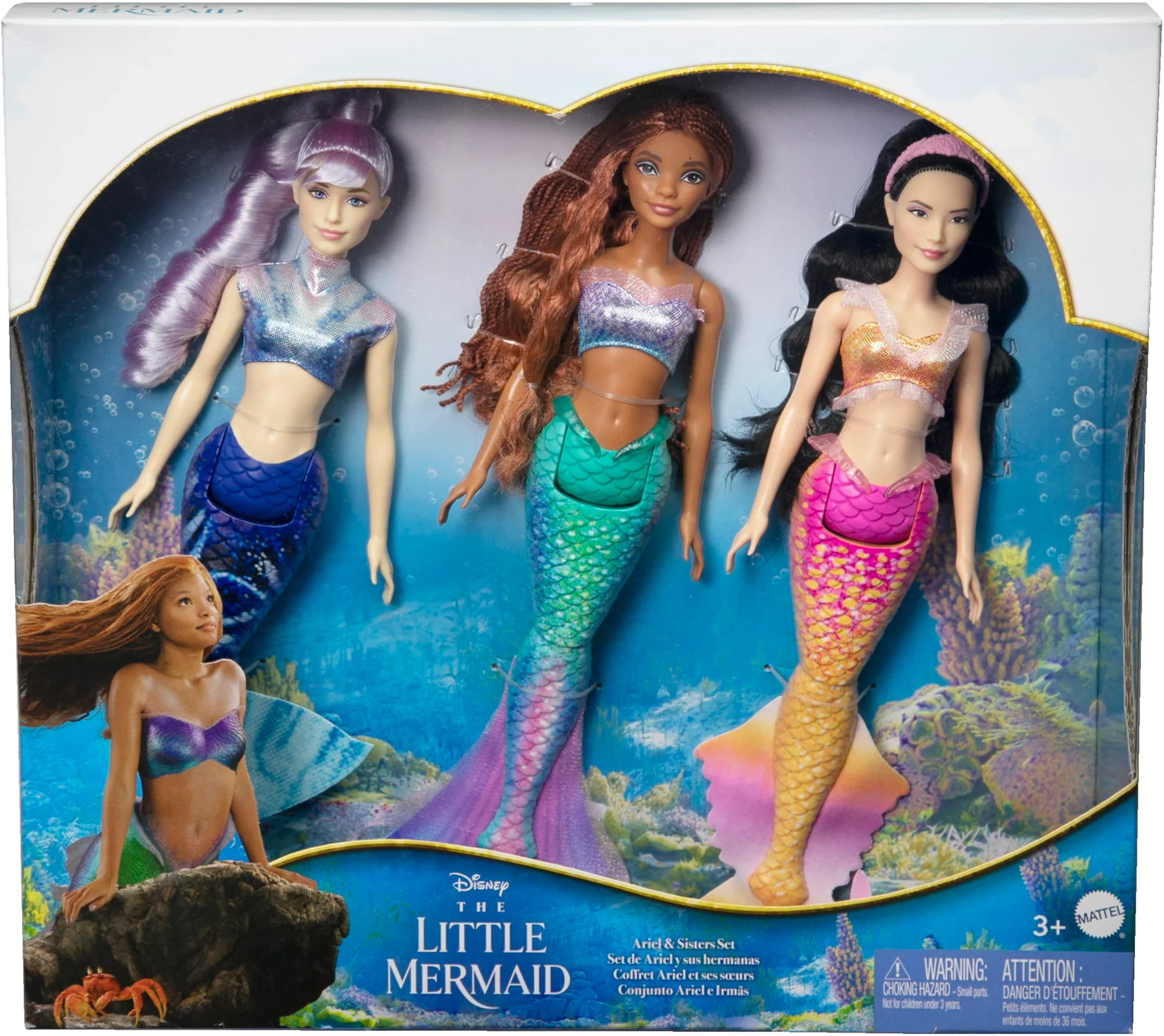 Disney The Little Mermaid Ariel and Sisters Doll Set with 3 Fashion Mermaid Dolls - Image 6