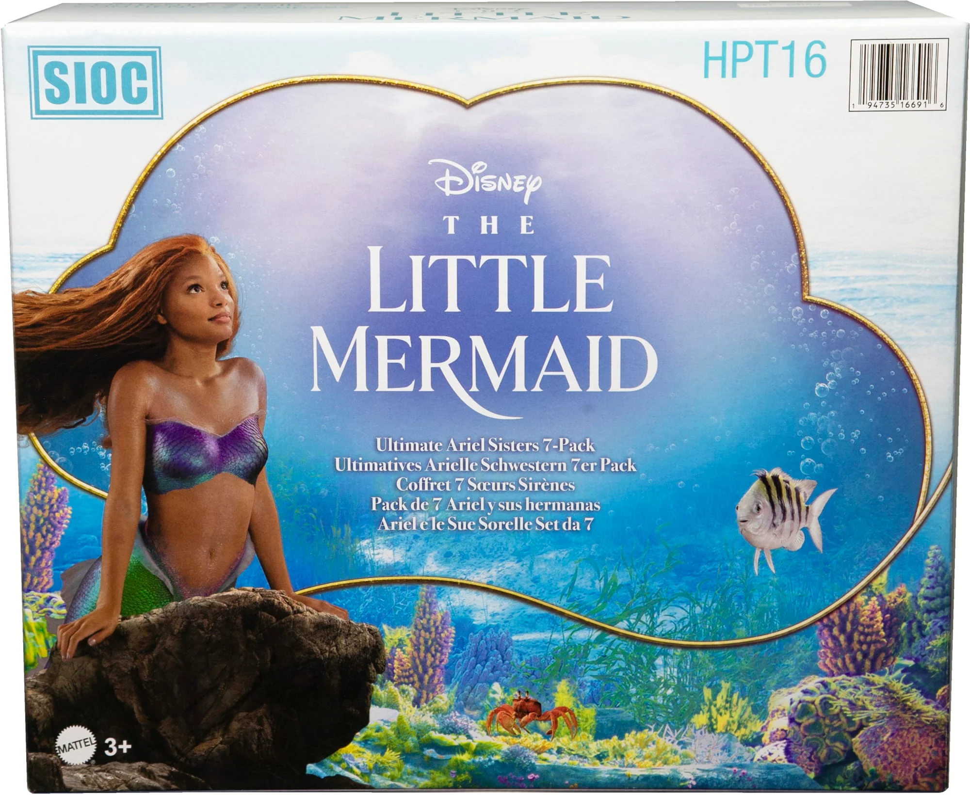 Disney The Little Mermaid Ariel and Sisters Fashion Doll Set with 7 Mermaid Dolls - Image 6