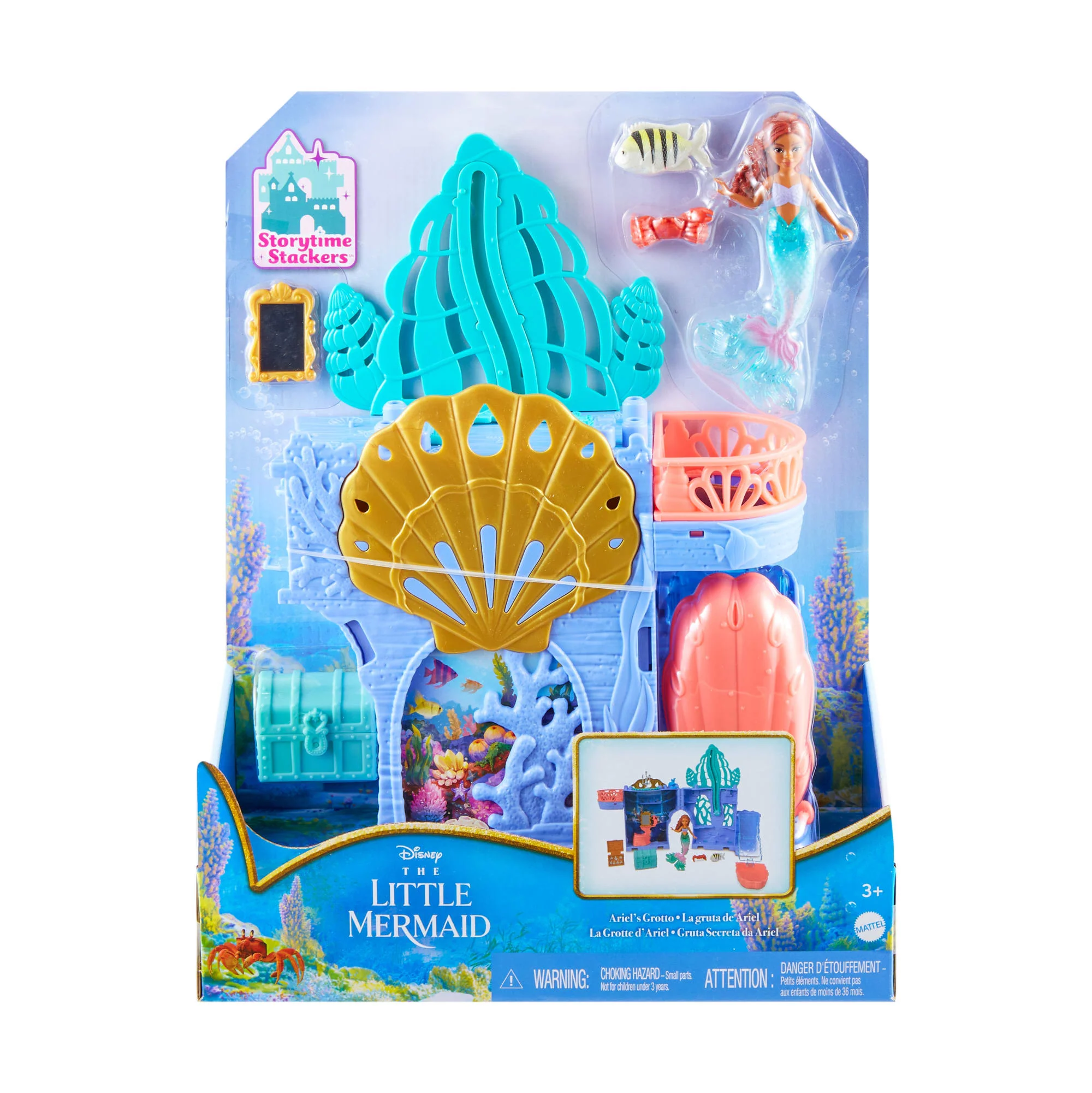 Disney The Little Mermaid Storytime Stackers Ariel's Grotto Playset And 10 Accessories - Image 6