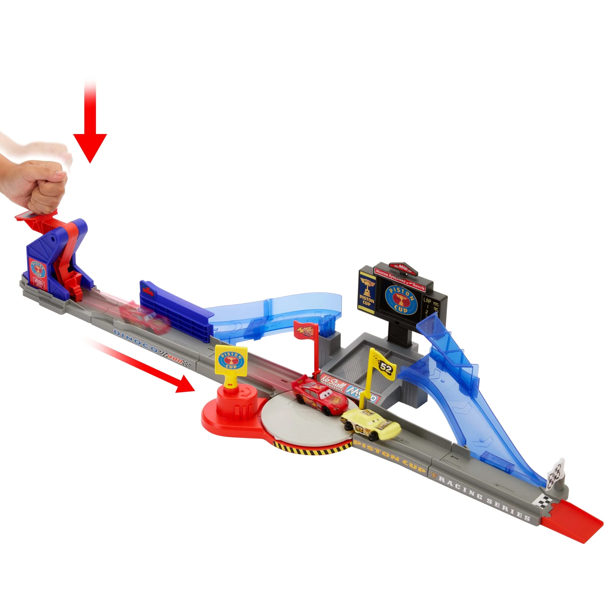 Disney Pixar Cars Piston Cup Stunt-Rennstrecke Spielset Mit Lightning Mcqueen-Spielzeugauto - Image 2