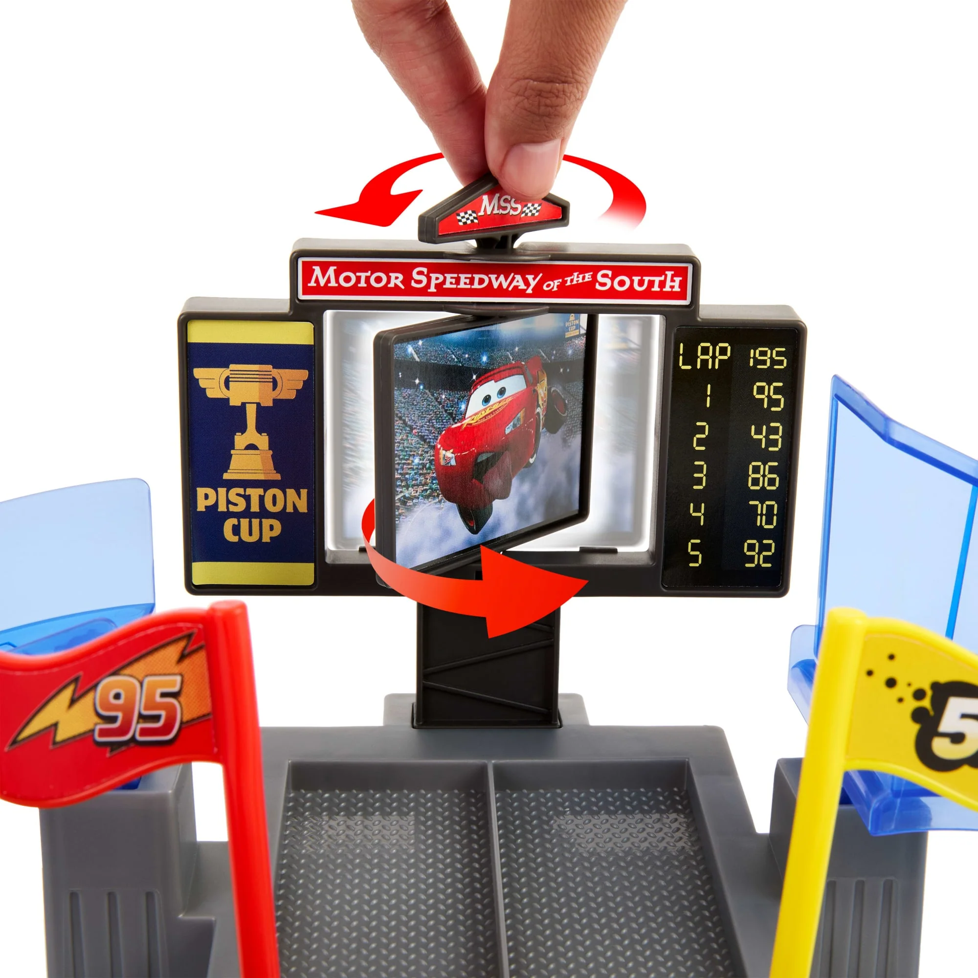 Disney Pixar Cars Piston Cup Stunt-Rennstrecke Spielset Mit Lightning Mcqueen-Spielzeugauto - Image 4