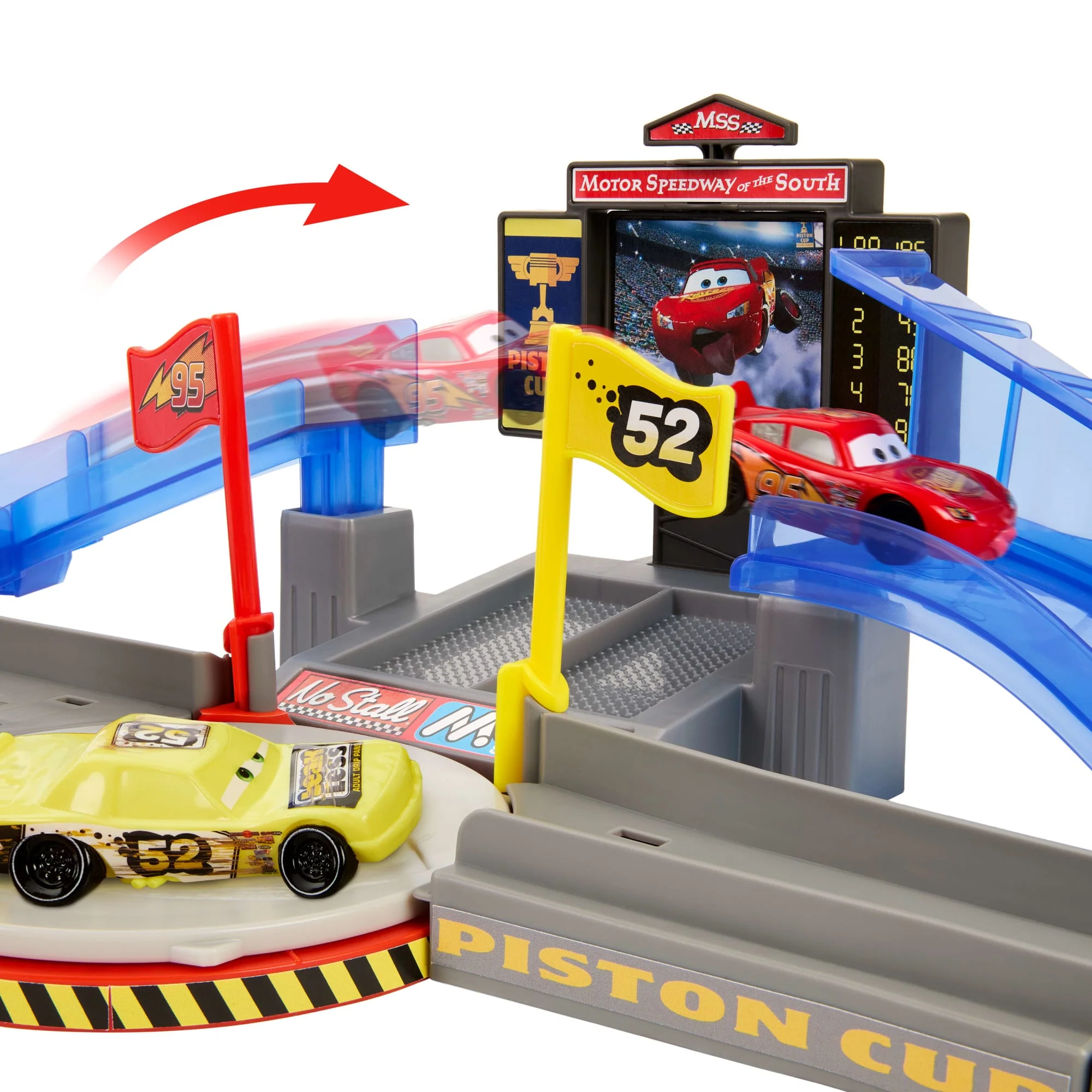 Disney Pixar Cars Piston Cup Stunt-Rennstrecke Spielset Mit Lightning Mcqueen-Spielzeugauto - Image 5