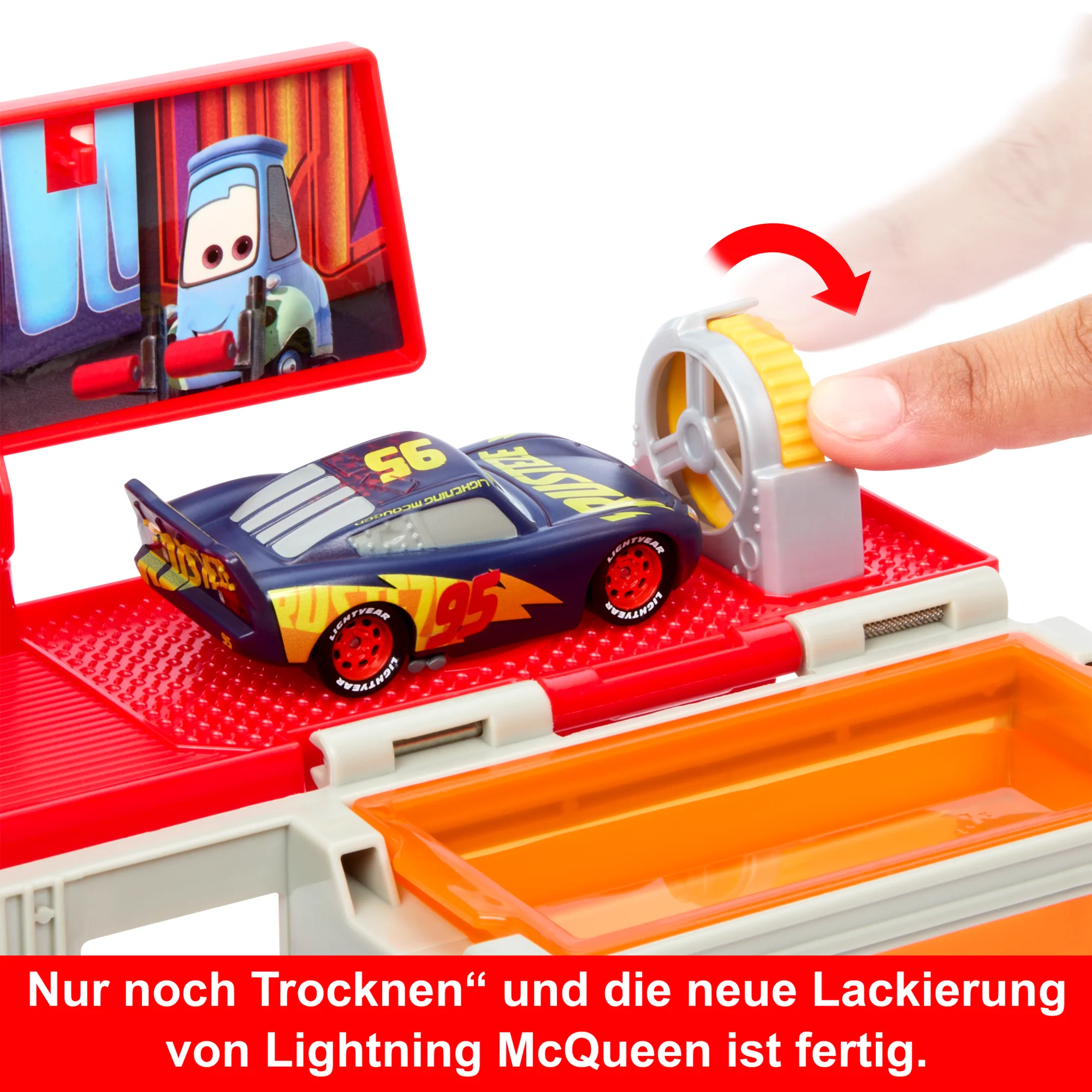 Disney Und Pixar Cars Farbwechsel-Spielset Lackiererei Mack Mit 1 Spielzeugauto Und Zubehör - Image 4