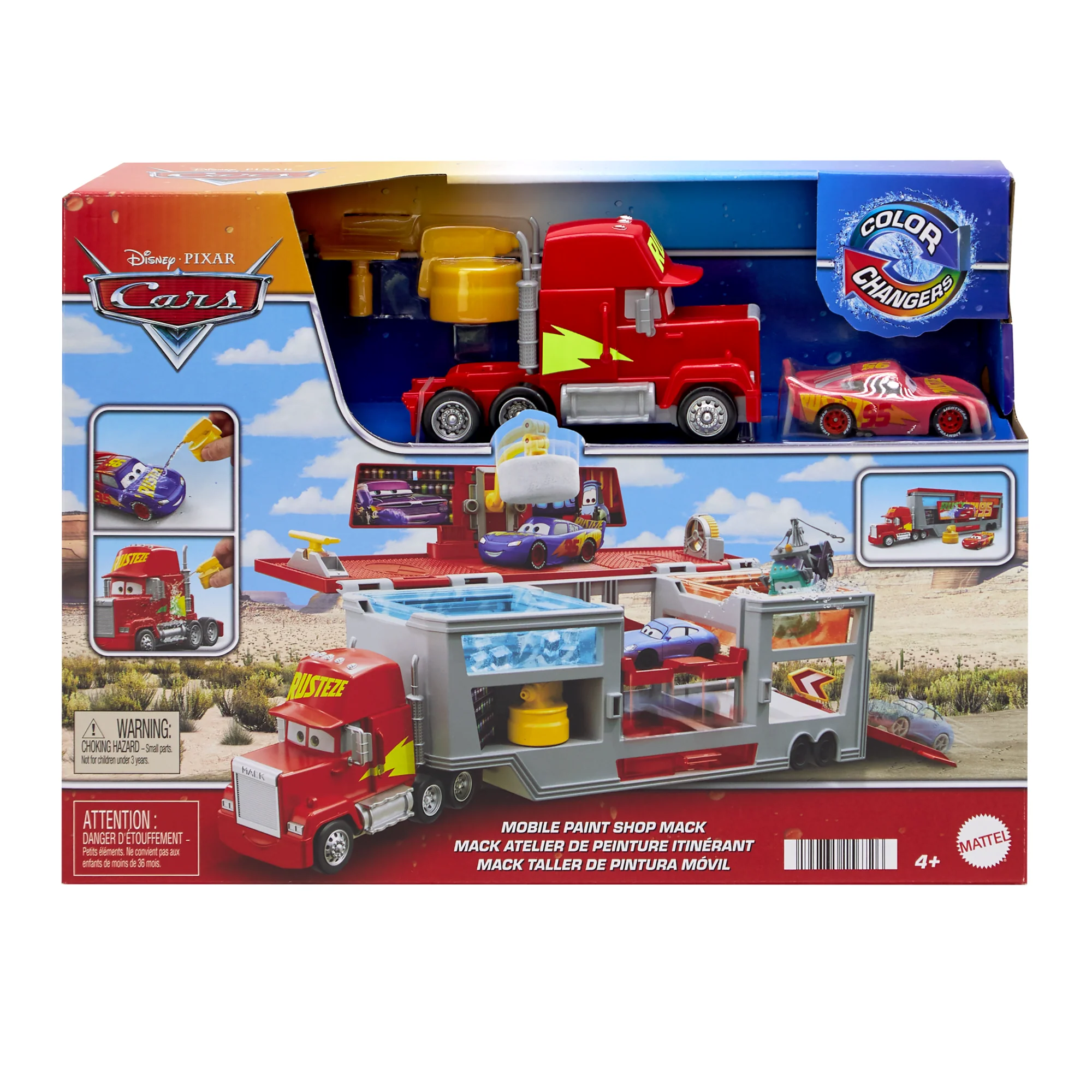 Disney Und Pixar Cars Farbwechsel-Spielset Lackiererei Mack Mit 1 Spielzeugauto Und Zubehör - Image 6