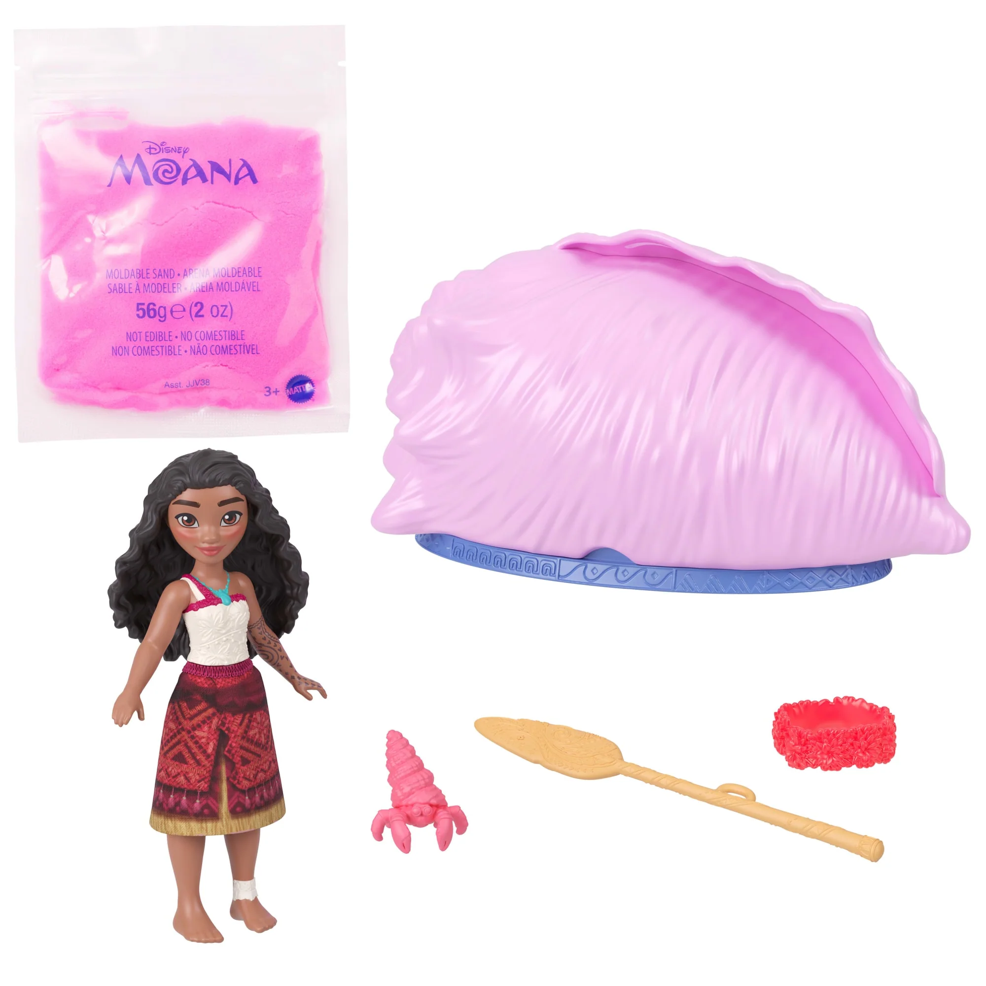 Conjunto Sorpresa En La Concha Del Mar De Vaiana De Disney Con Minimuñeca O Figuras Pequeñas, Arena Moldeable Y Accesorios (Los Personajes Pueden Variar) - Image 4