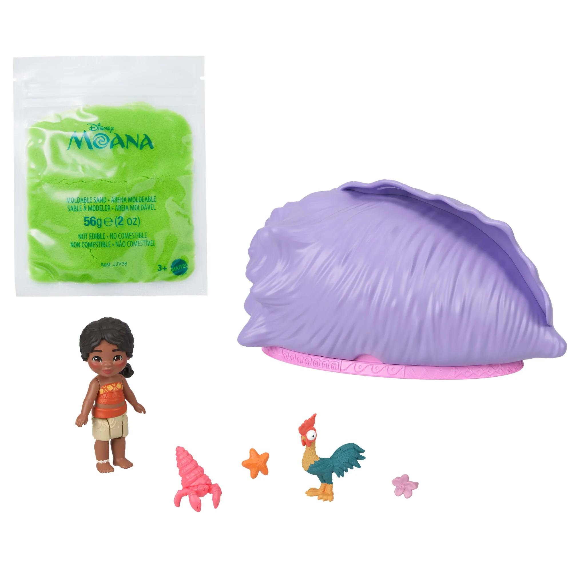 Conjunto Sorpresa En La Concha Del Mar De Vaiana De Disney Con Minimuñeca O Figuras Pequeñas, Arena Moldeable Y Accesorios (Los Personajes Pueden Variar) - Image 5