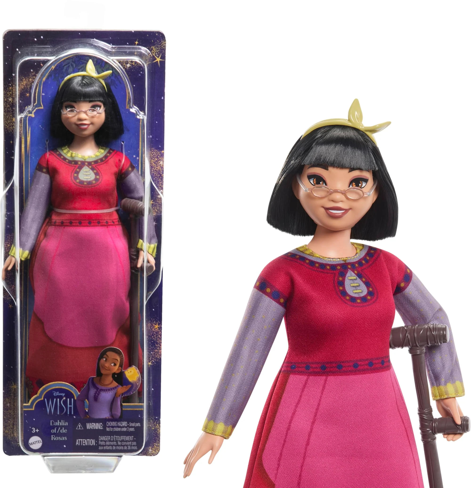 Disney Wish Dahlia Of Rosas Doll And Accessories, Posable Fashion Doll