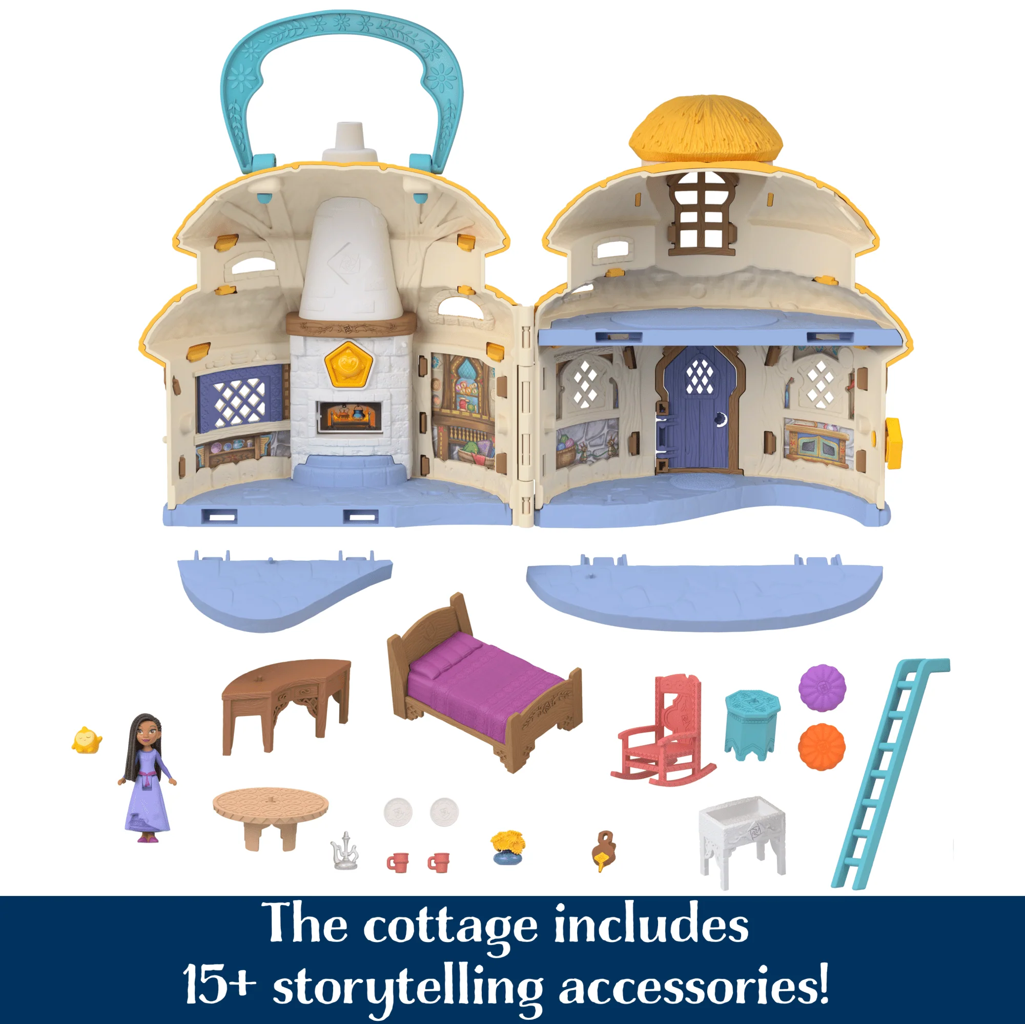 Disney's Wish Cottage Home Playset With Asha Of Rosas Mini Doll, Star Figure & 15+ Accessories - Image 4