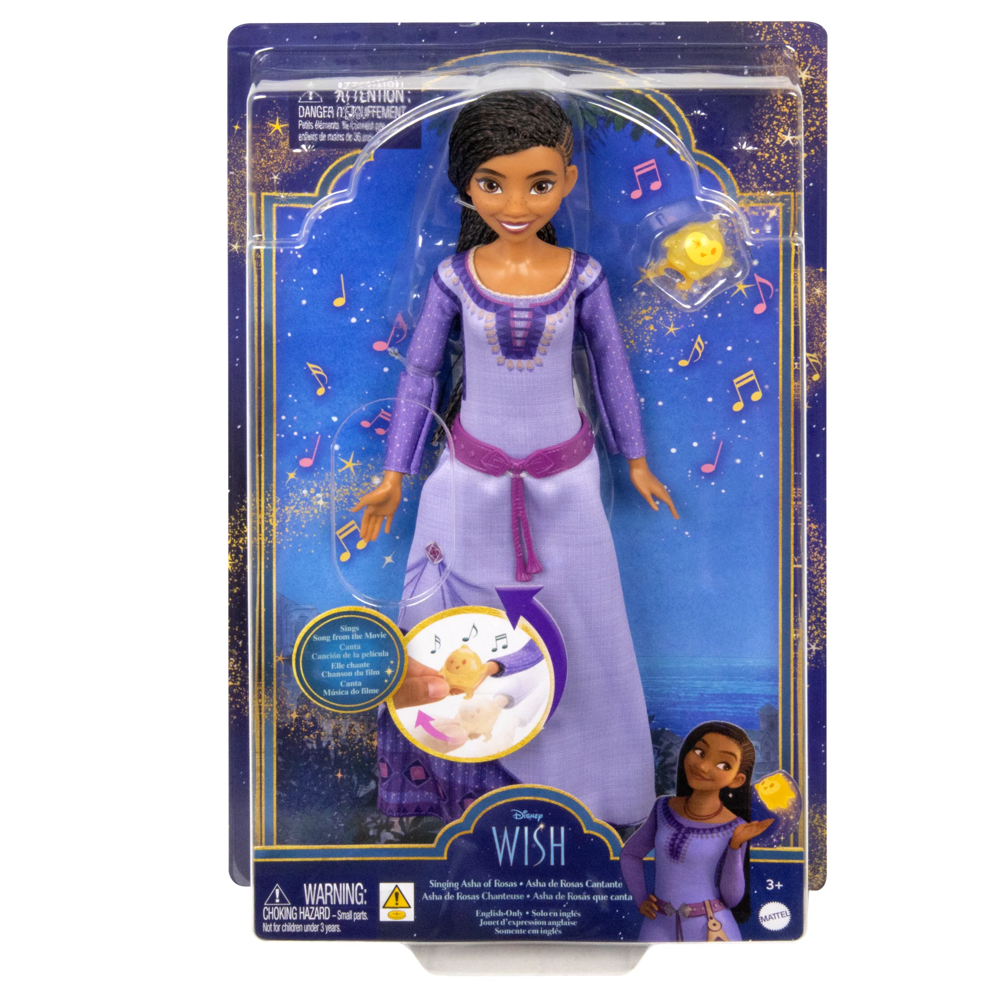 Disney's Wish Singing Asha Of Rosas Fashion Doll & Star Figure, Posable With Removable Outfit (English) - Image 6