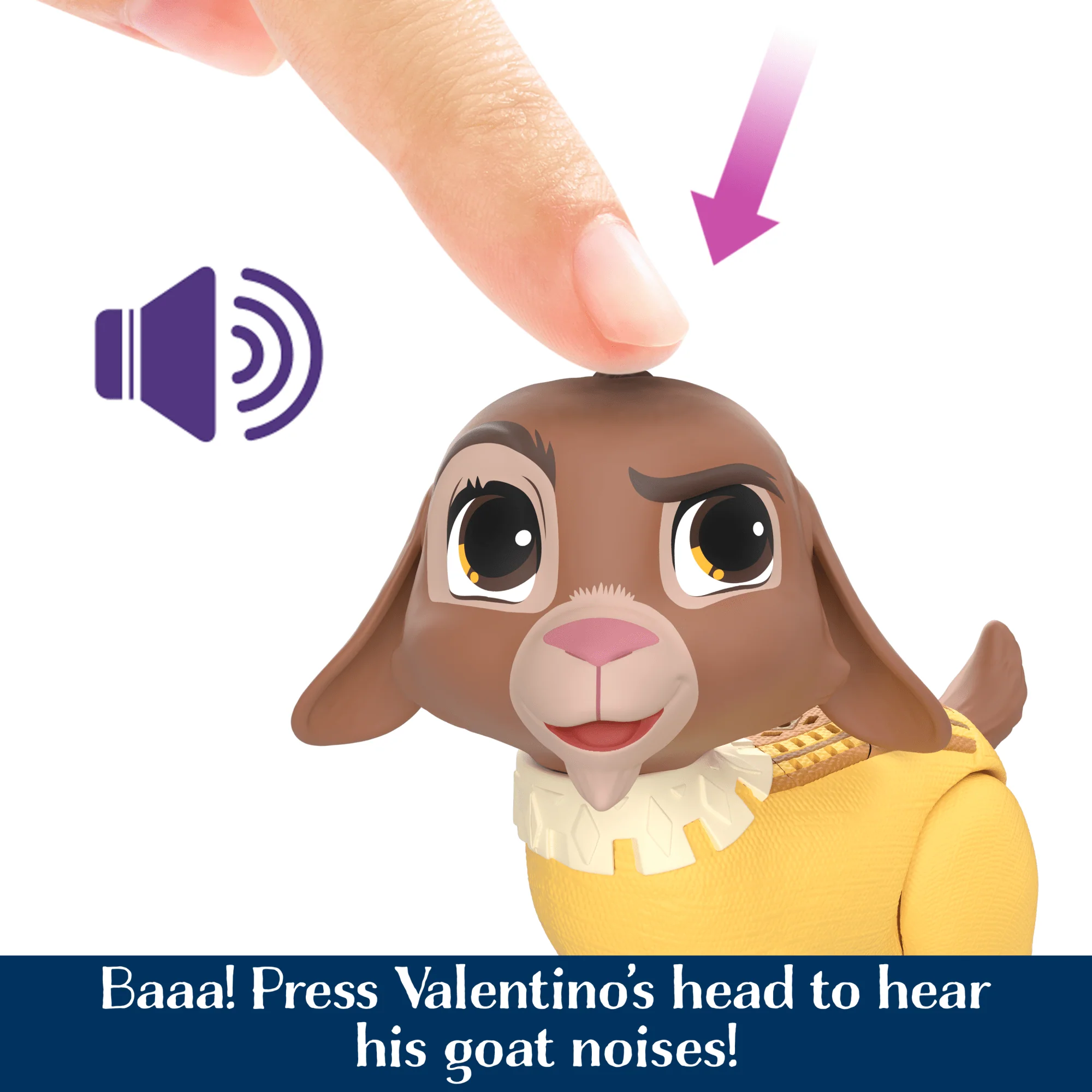 Disney Wish Talking Valentino & Star Set, Toy Goat Speaks 10+ Sounds & English Phrases - Image 3