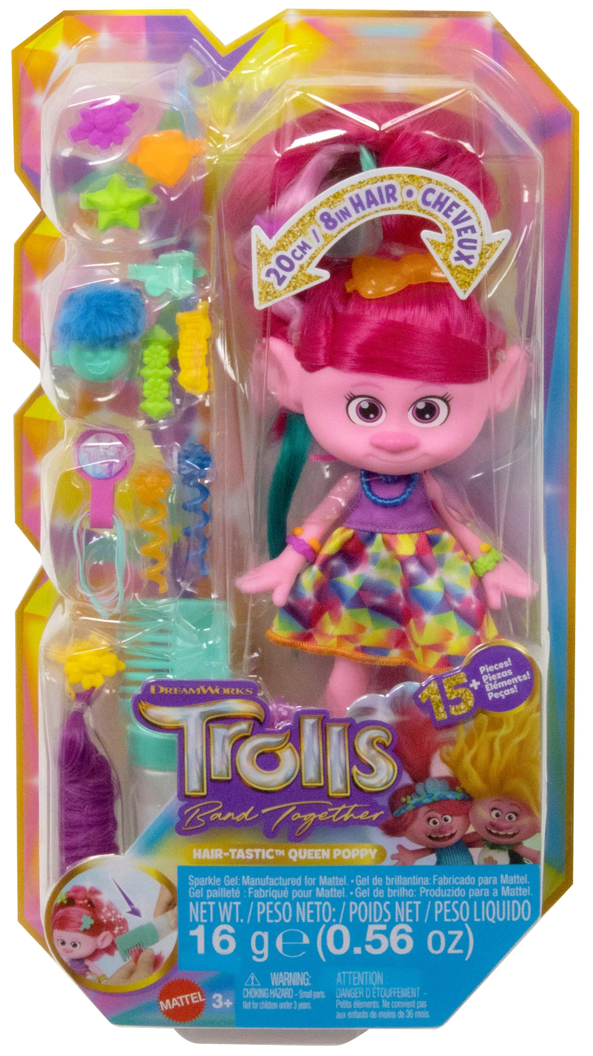 Dreamworks – Les Trolls 3 – Strass Et Paillettes – Poupée Reine Poppy - Image 6