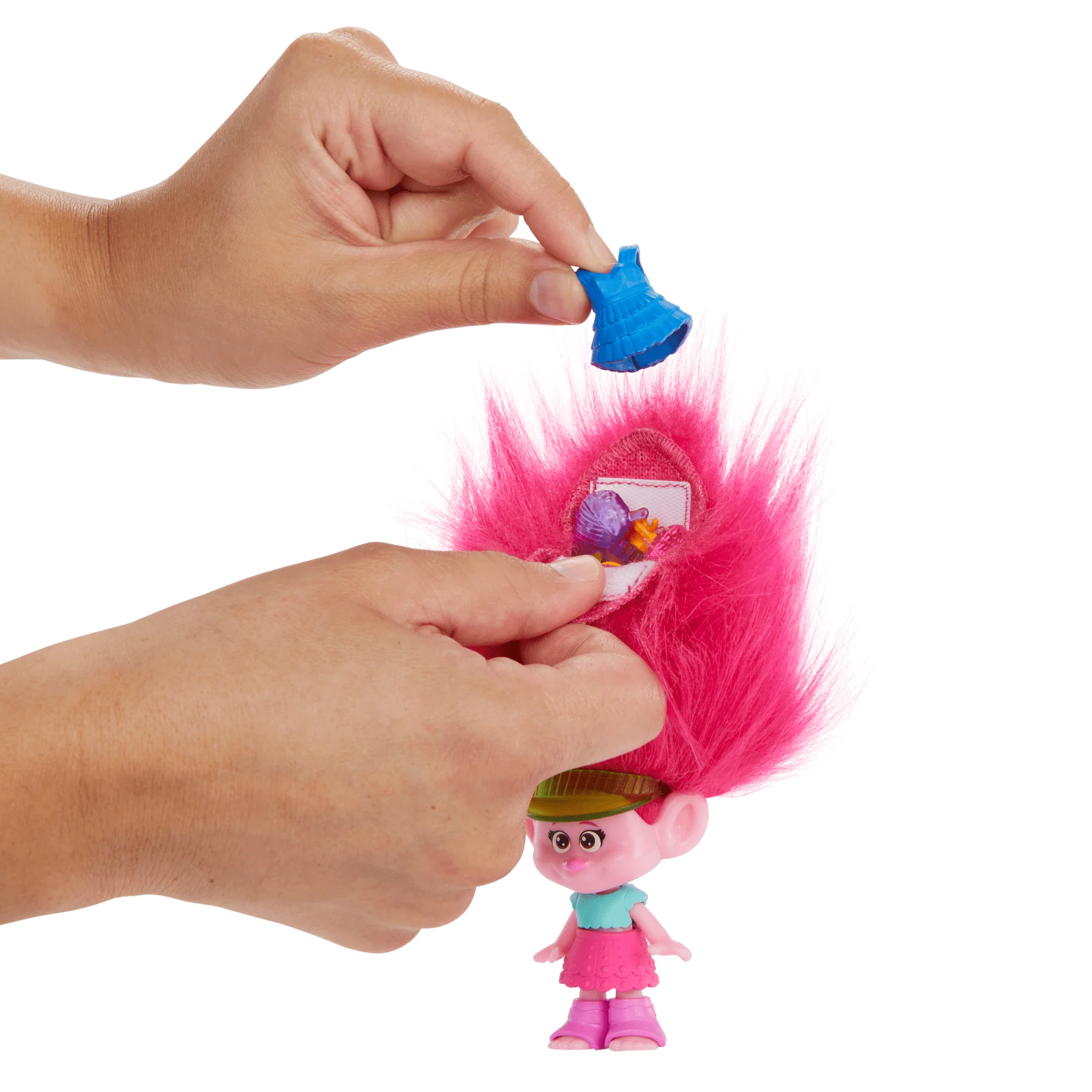 Dreamworks Trolls Fun Fair Surprise Hairtastic Surprize Queen Poppy Small Doll - Image 3