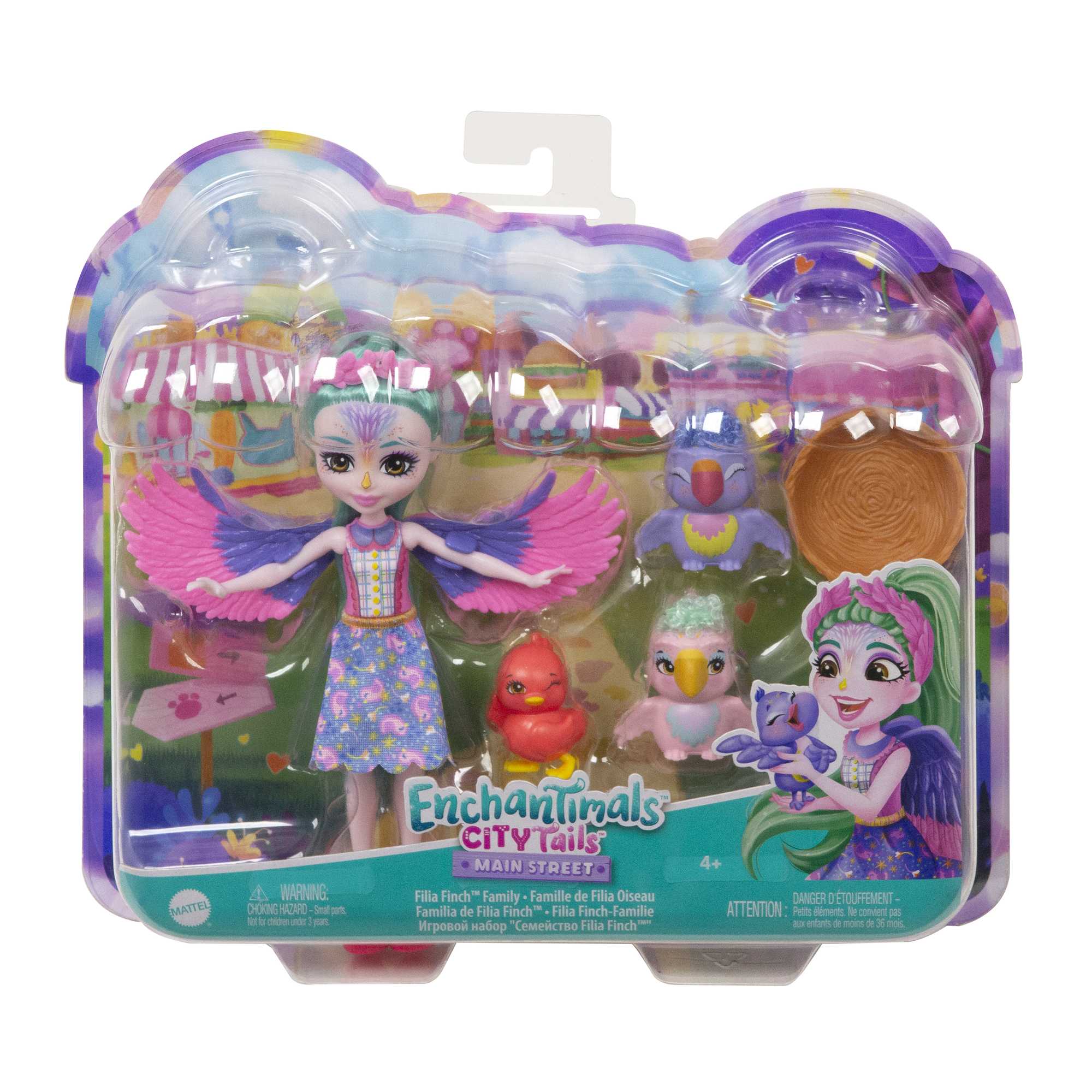 Enchantimals City Tails Hoofdstraat Filia Vink Familie Poppen - Image 6
