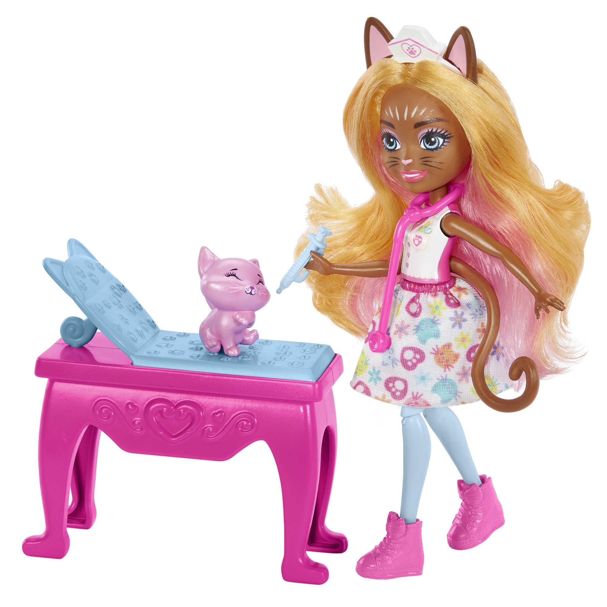 Enchantimals - Poupée Et Coffret Bêtes Citadines Cabinet Du Docteur Chat - Mini Poupée - 4 Ans Et + - Image 4