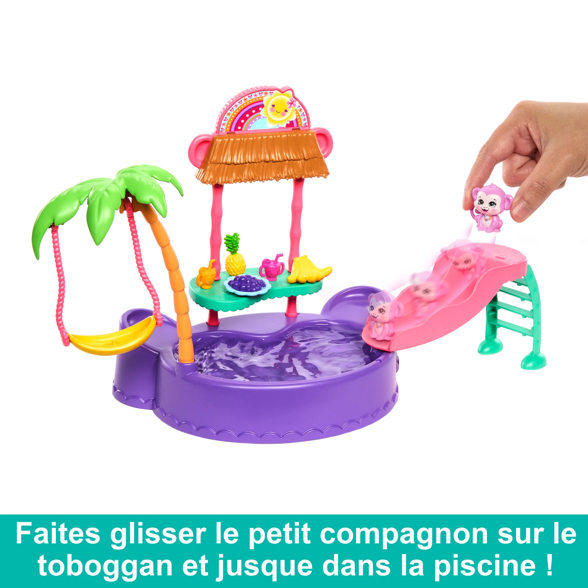 Enchantimals - Coffret Piscine En Forme De Singe - Coffret Poupée - 4 Ans Et + - Image 4