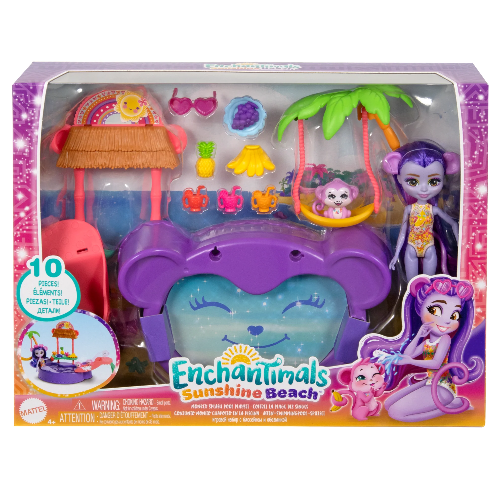 Enchantimals - Coffret Piscine En Forme De Singe - Coffret Poupée - 4 Ans Et + - Image 6