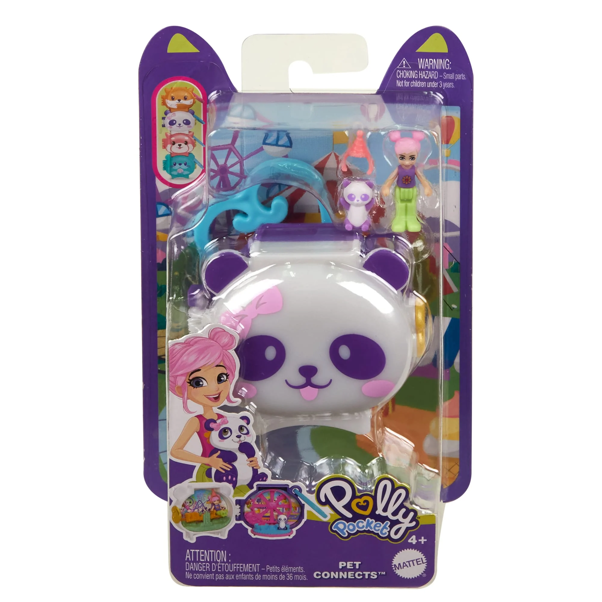 Polly Pocket Cabeza Animal Surtida Cofre Con Muñeca Y Mascota +4 Años - Image 8