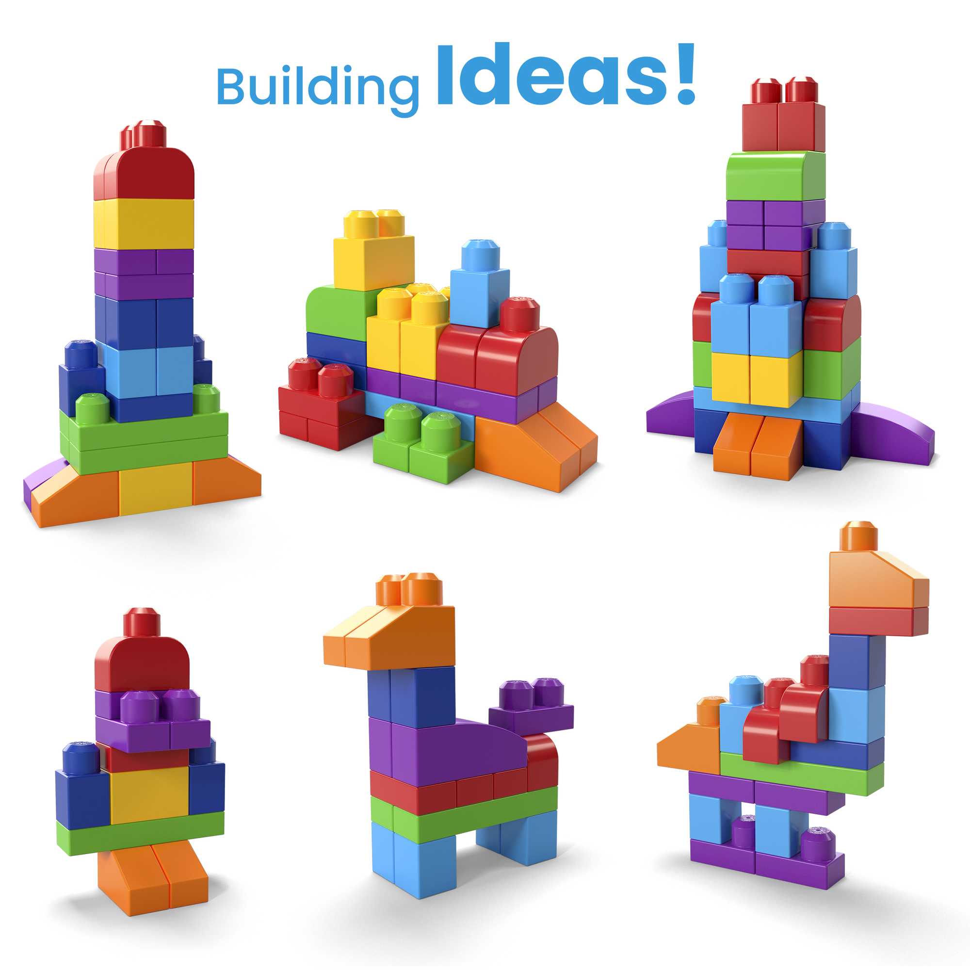 Mega Bloks Big Building Bag Building Set With 60 Big Building Blocks - Image 4