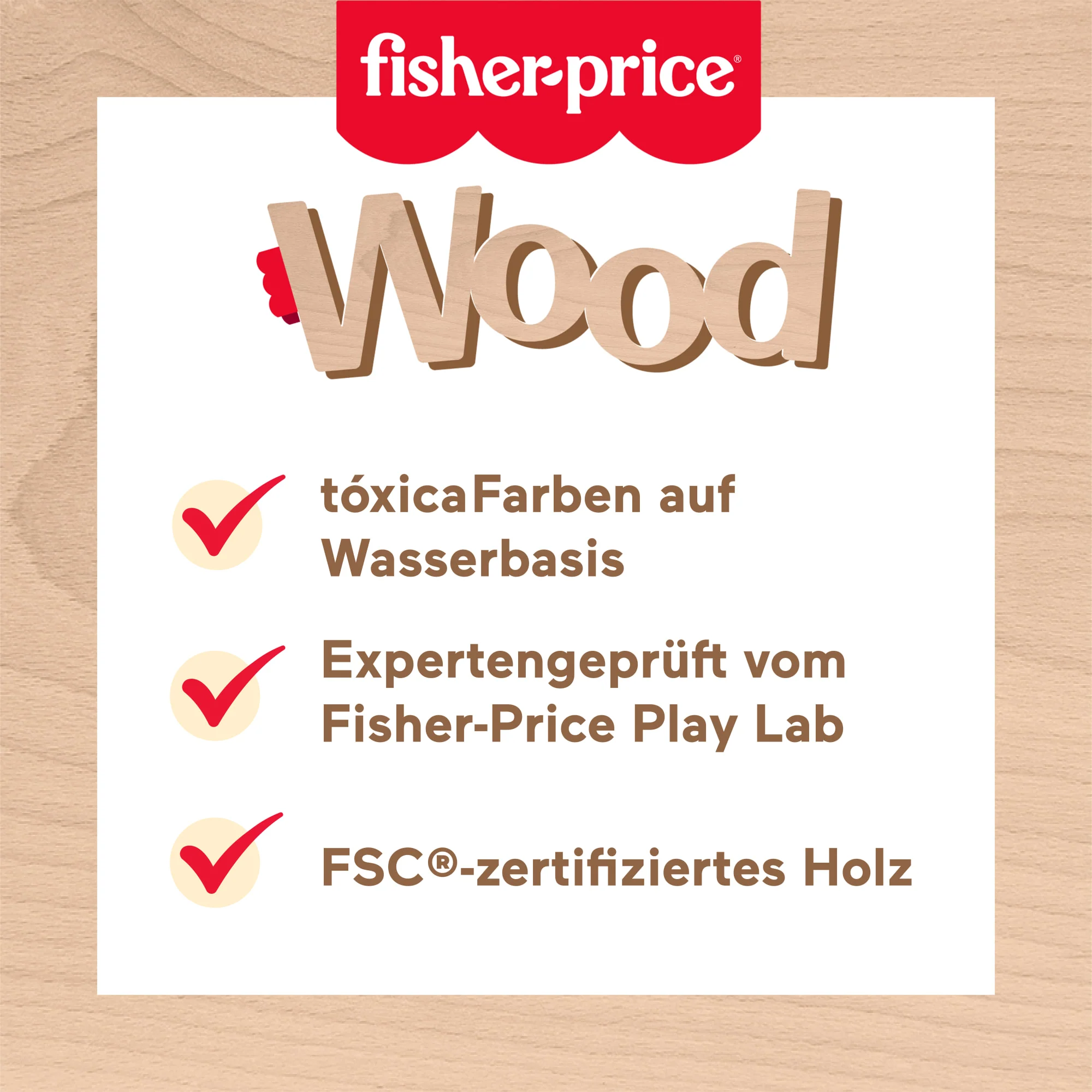 Fisher-Price 2-In-1-Tierwelt Aus Holz, Aktivität Zum Sortieren Von Formen Für Kinder, 13 Holzteile - Image 3