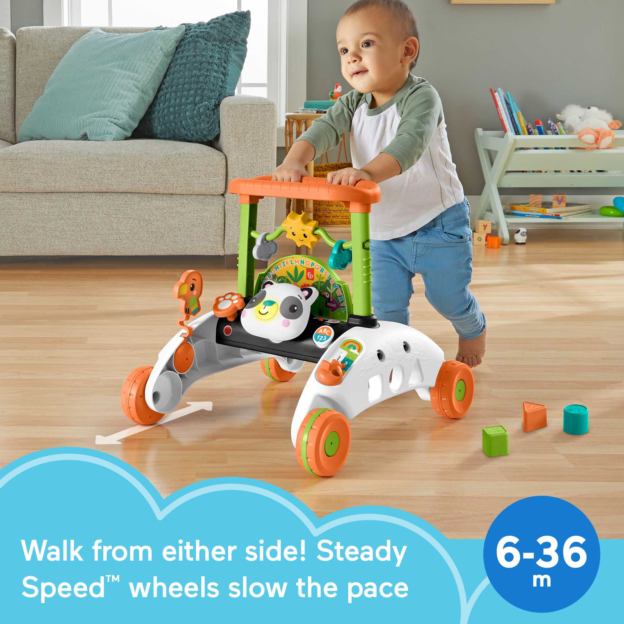 Fisher-Price 2-Sided Steady Speed Panda Walker - Image 2