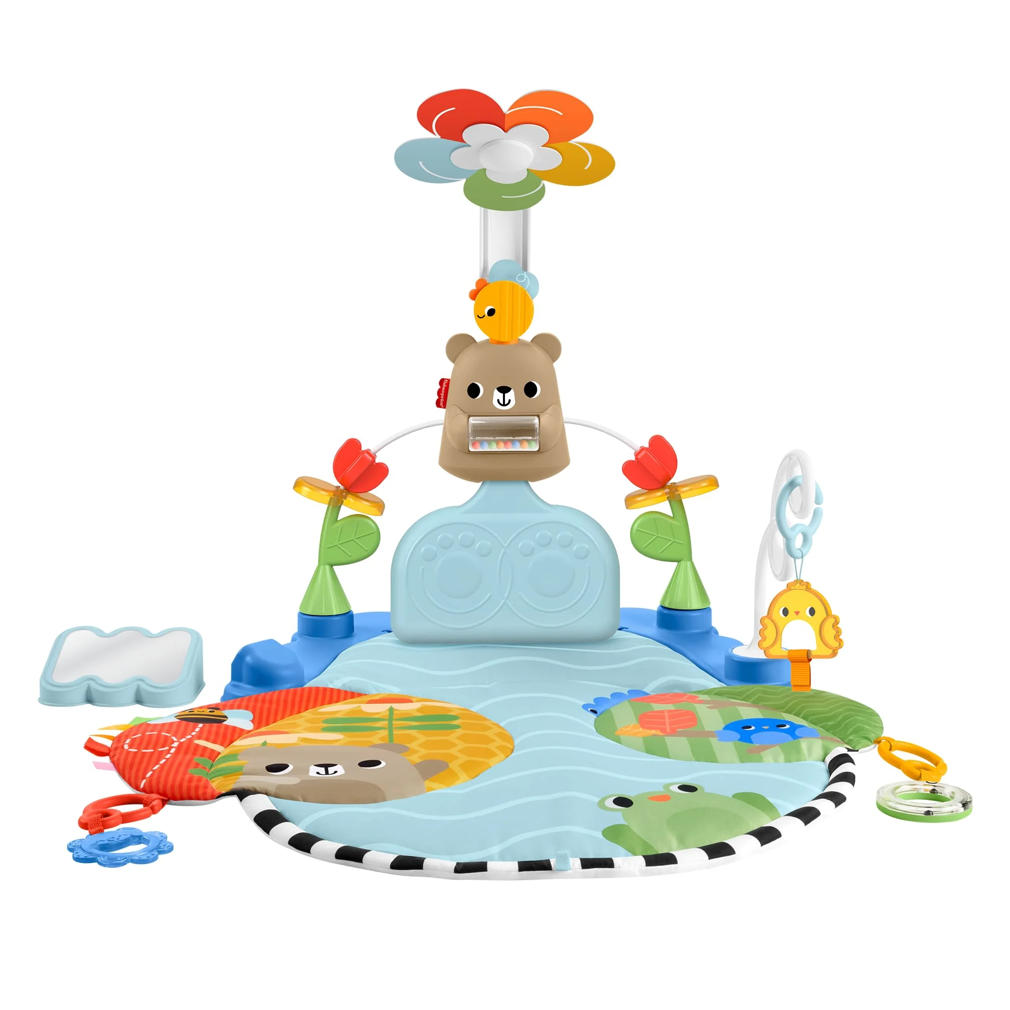 Fisher-Price 3-In-1 Trappel En Schommel Activiteitenmat, Speelmat Voor Baby's En Zintuiglijke Speeltjes Voor De Ontwikkeling Van Pasgeborenen - Image 6