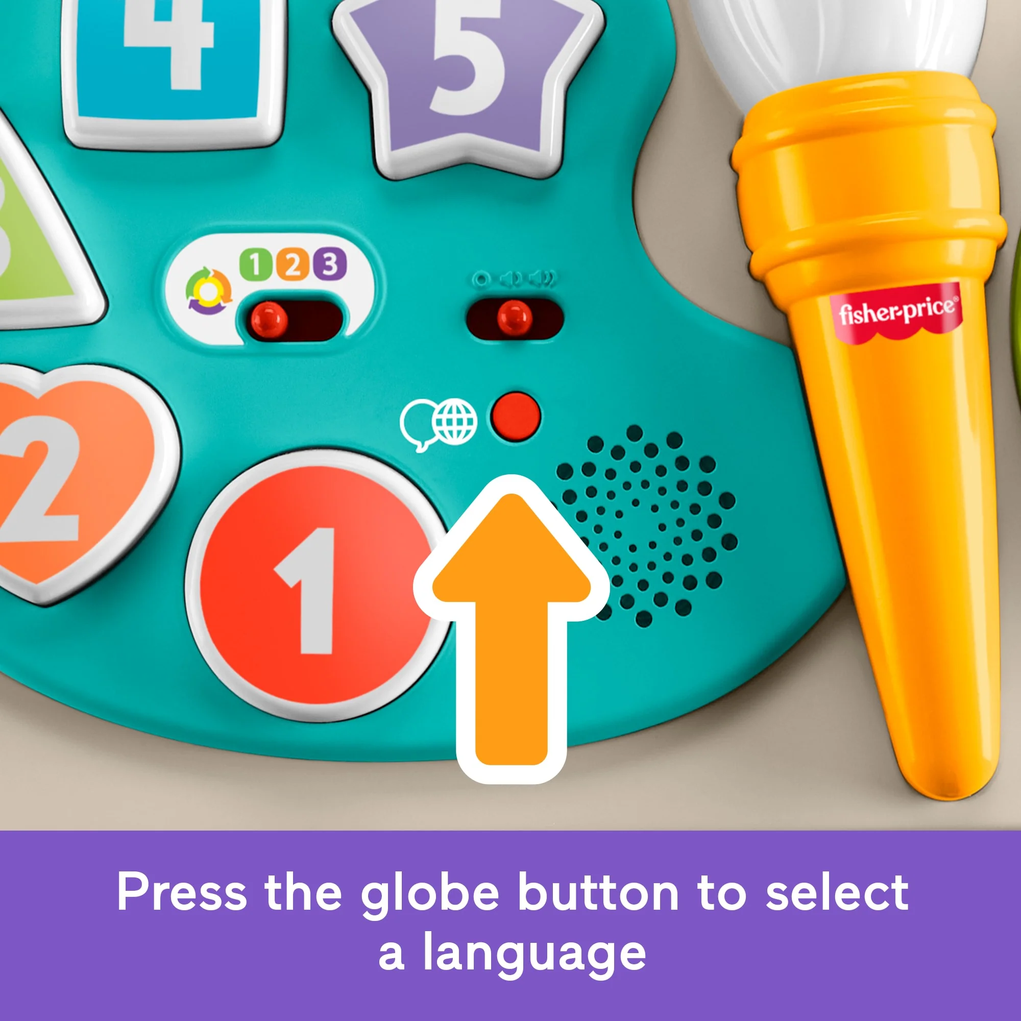 Fisher-Price 4-In-1 Activity Table & Easel, Baby & Toddler Electronic Learning Toy, Multilanguage Version - Image 3