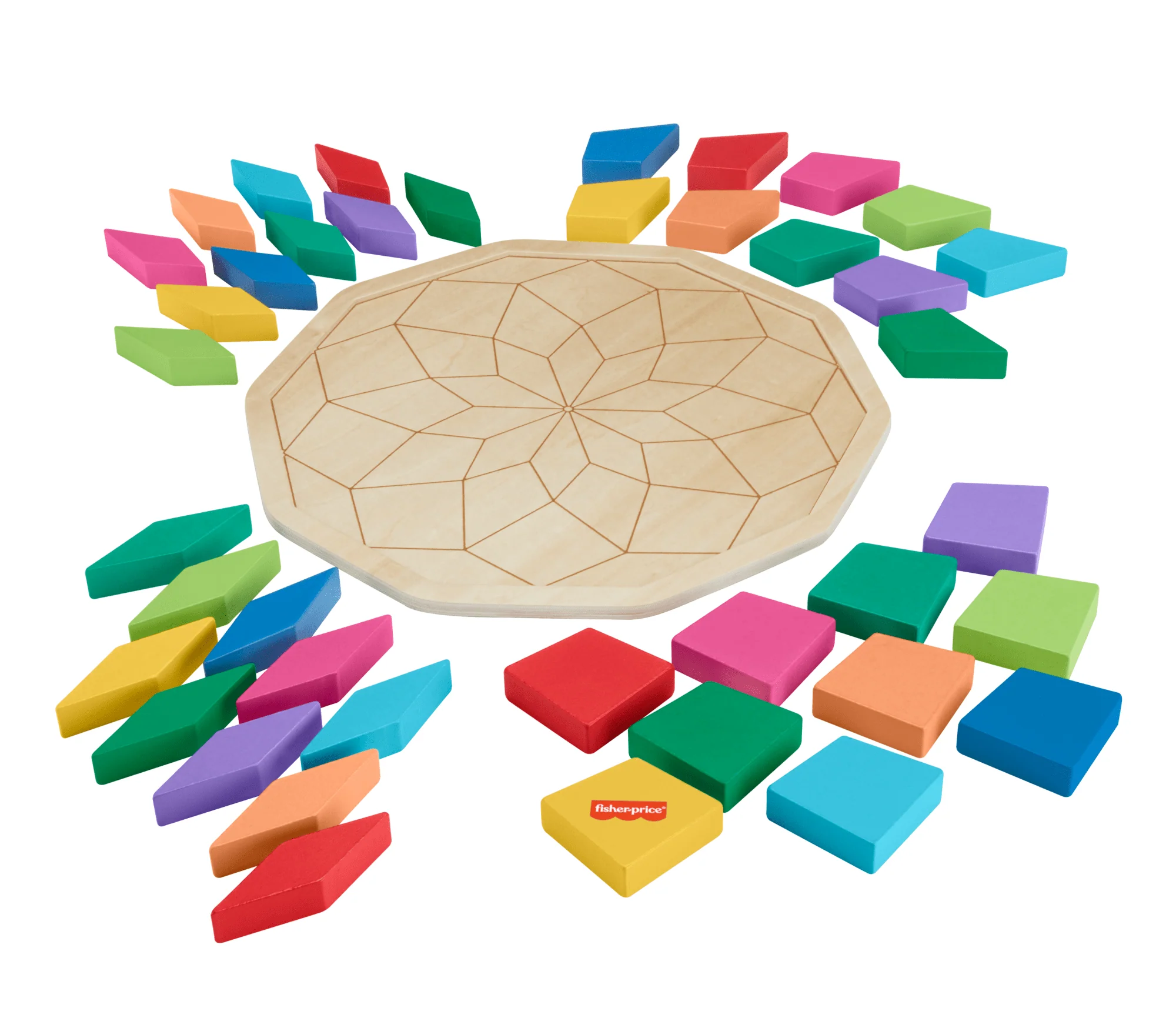 Fisher-Price Ξύλινο Παζλ Μαντάλα Για Νήπια Και Παιδιά, 40 Ξύλινα Κομμάτια - Image 4