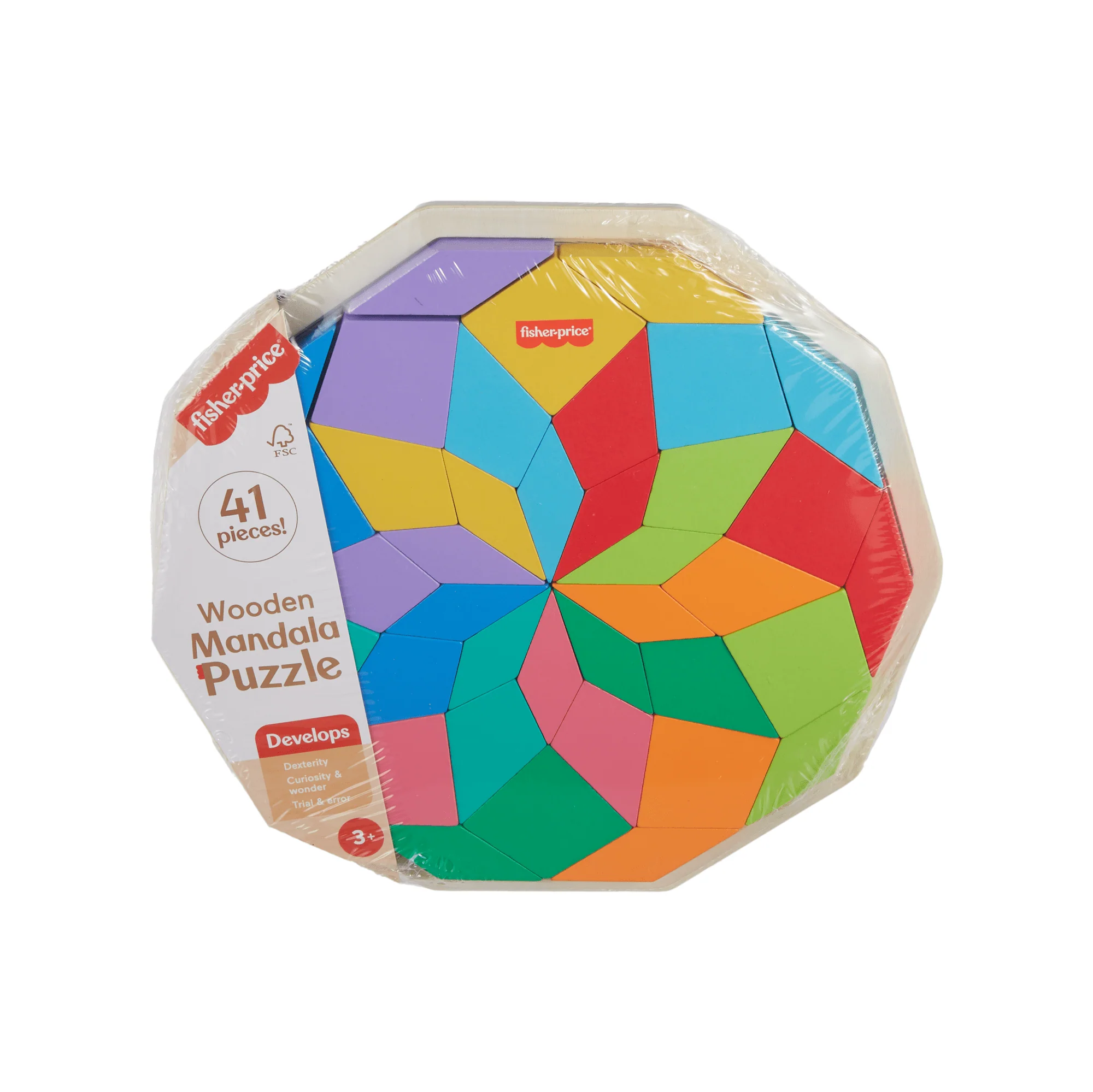 Fisher-Price Ξύλινο Παζλ Μαντάλα Για Νήπια Και Παιδιά, 40 Ξύλινα Κομμάτια - Image 6