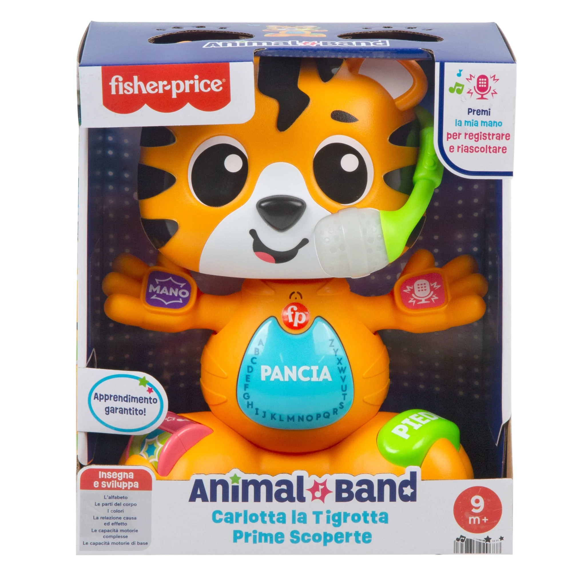Fisher-Price Link Squad Animal Band Carlotta La Tigrotta Prime Scoperte, Giocattolo Per L'Apprendimento Per Neonati Con Musica E Luci, Versione Italiana - Image 6