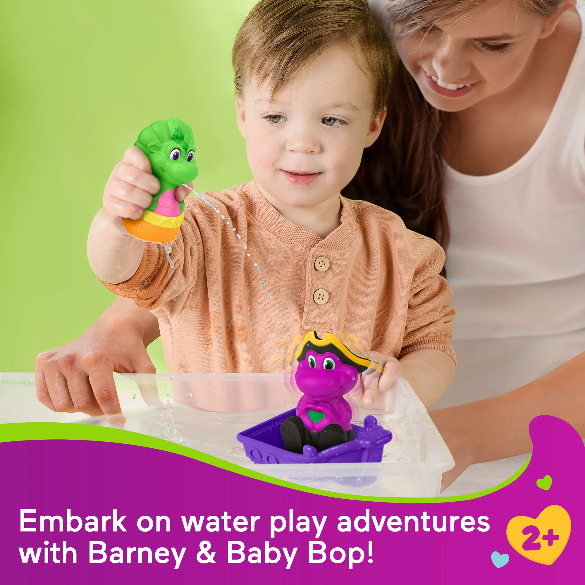 Fisher-Price Barney's World Water Fun Pirate Ship, 4-Piece Set For Water Play - Image 2