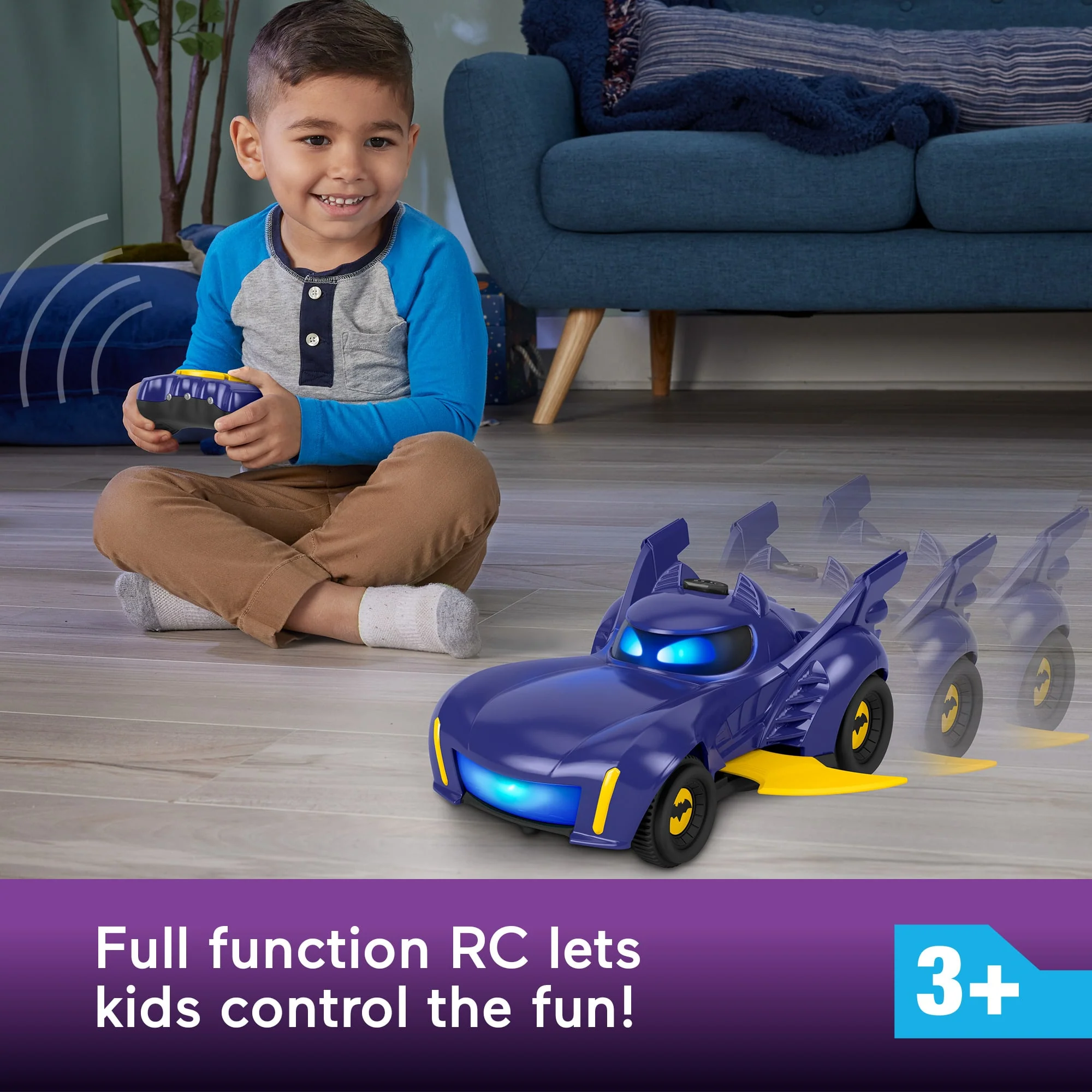 Fisher-Price Batwheels Bam The Batmobile Transforming RC - Image 2