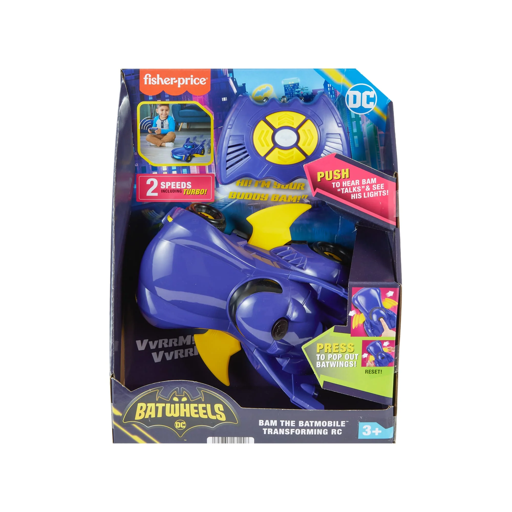 Fisher-Price Batwheels Bam The Batmobile Transforming RC - Image 6