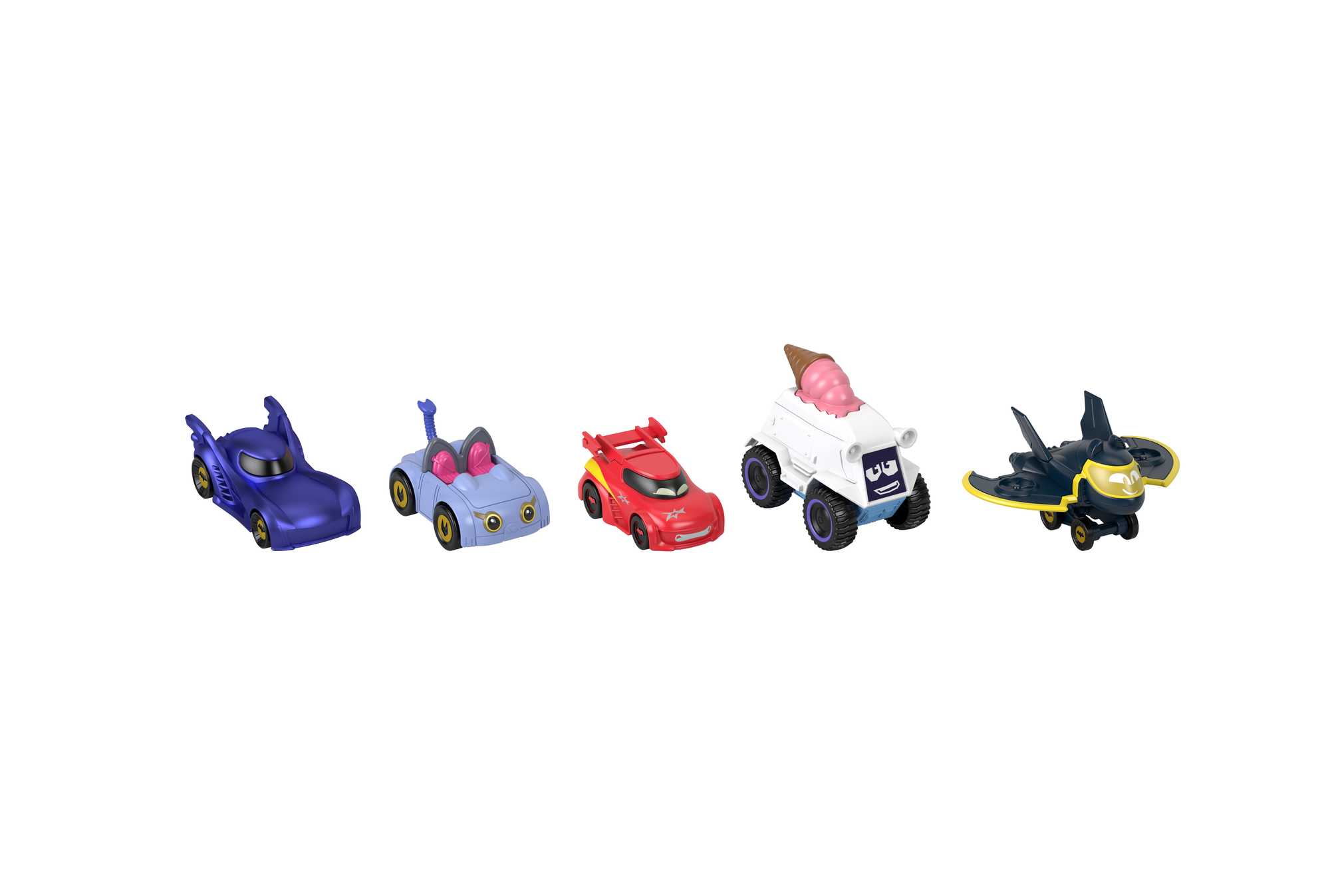 Fisher-Price Batwheels Dc Coffret De 5 Véhicules À L’Échelle 1/55 Avec Bam La Batmobile, Flamme, Kitty, Flocon Et Batplane - Image 5