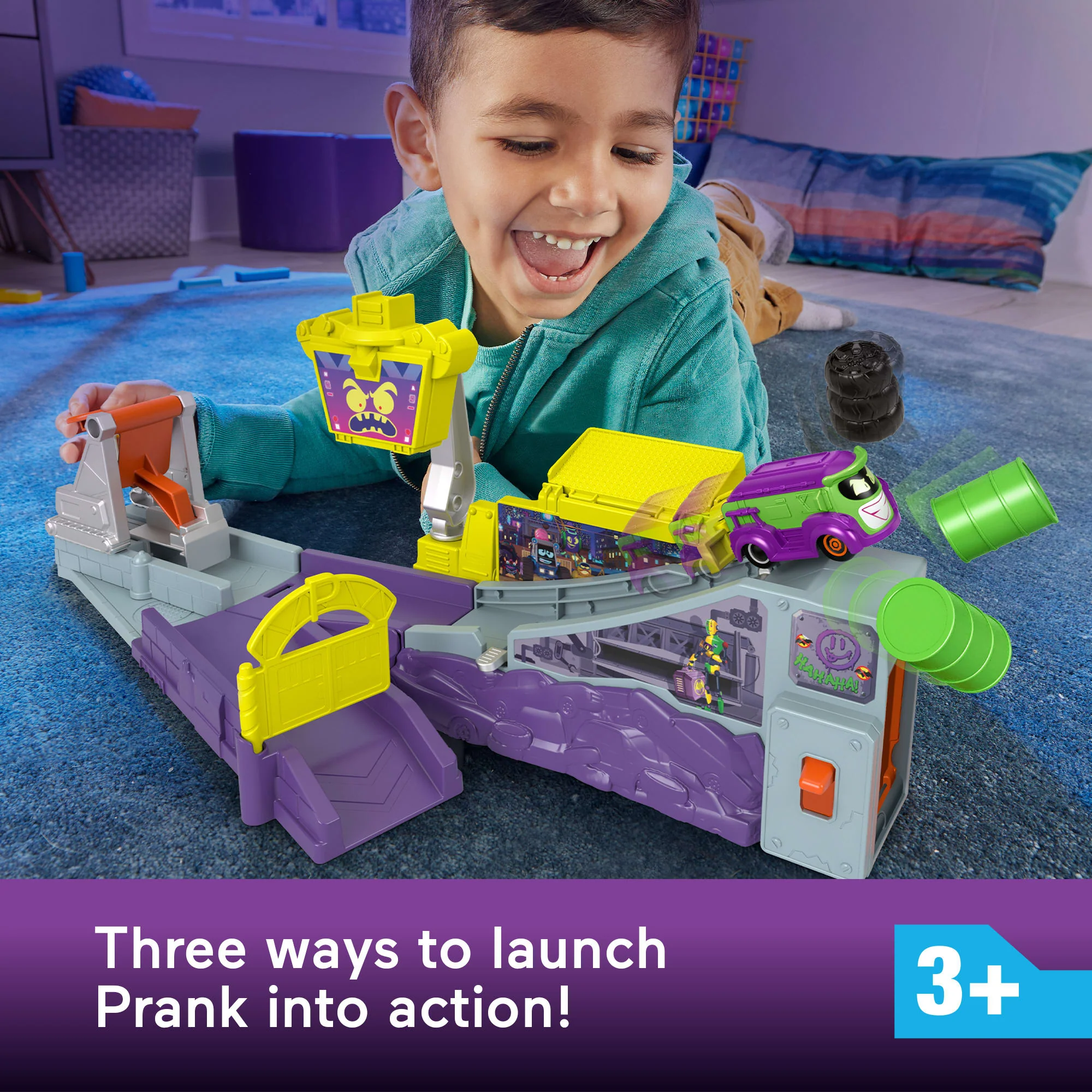 Fisher-Price Dc Batwheels Playset With Car Ramp And Launcher, Legion Of Zoom Launching Hq - Image 2