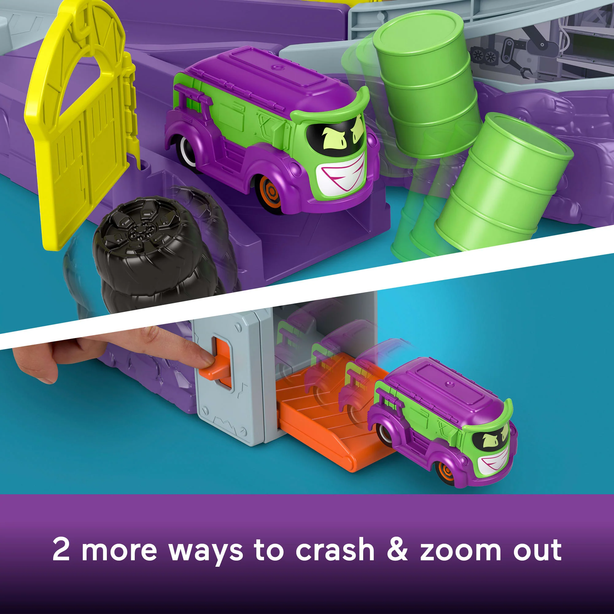 Fisher-Price Dc Batwheels Playset With Car Ramp And Launcher, Legion Of Zoom Launching Hq - Image 5