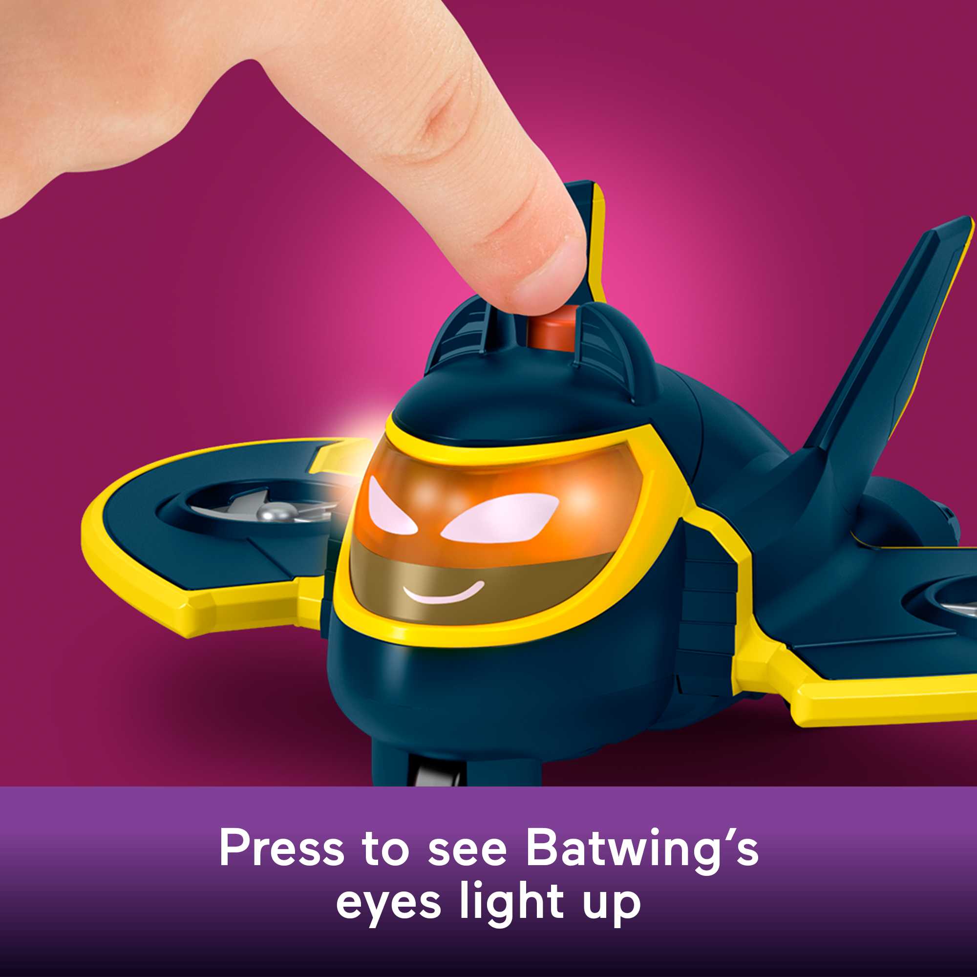 Fisher-Price Dc Batwheels Light-Up 1:55 Scale Toy Cars, Redbird And Batwing, 2-Piece Preschool Toys - Image 4