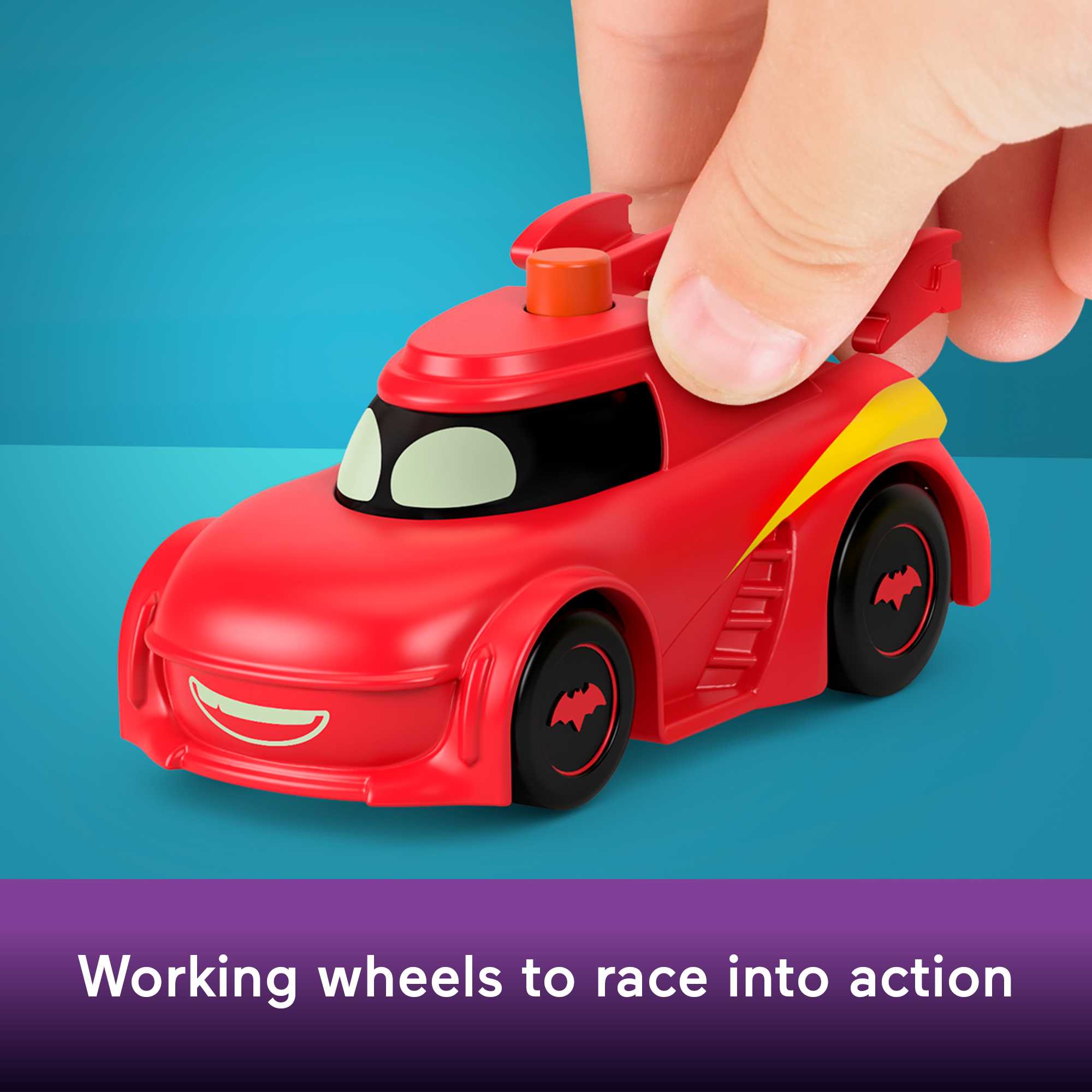 Fisher-Price Dc Batwheels Light-Up 1:55 Scale Toy Cars, Redbird And Batwing, 2-Piece Preschool Toys - Image 5