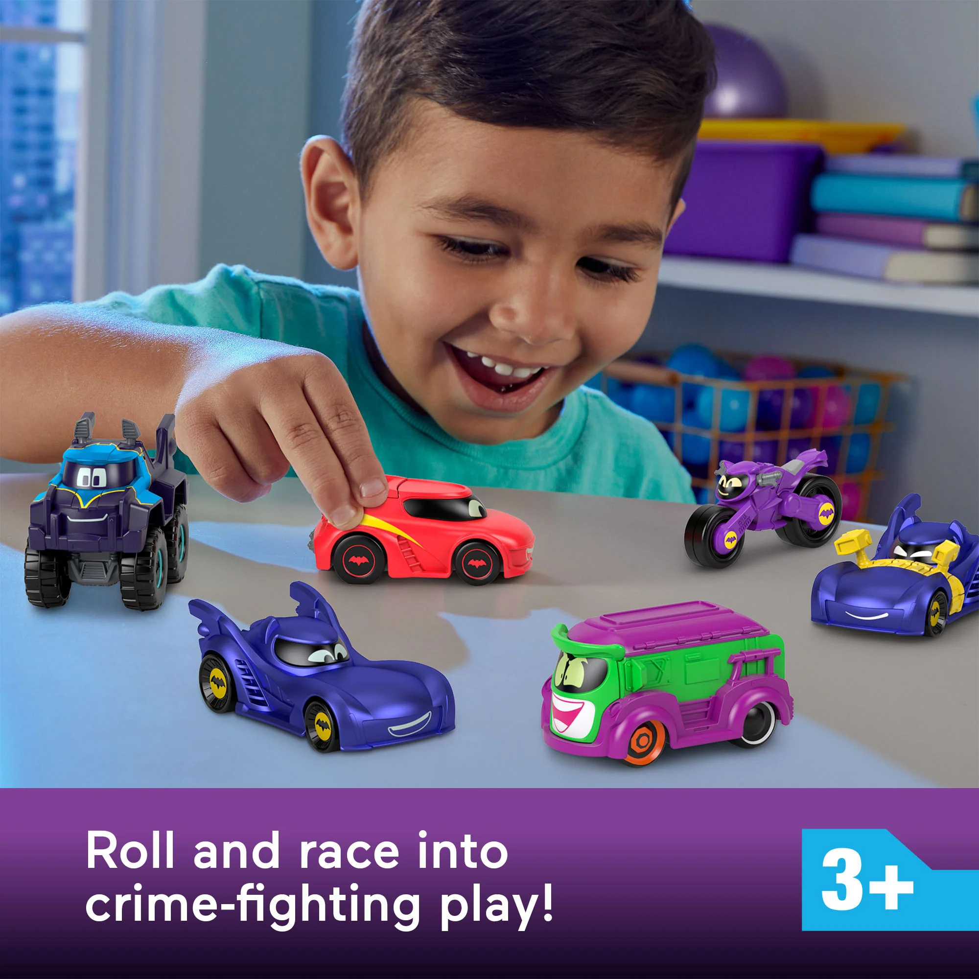 Fisher-Price Dc Batwheels 1:55 Scale Diecast Toy Cars Collection, Preschool Toys - Image 2