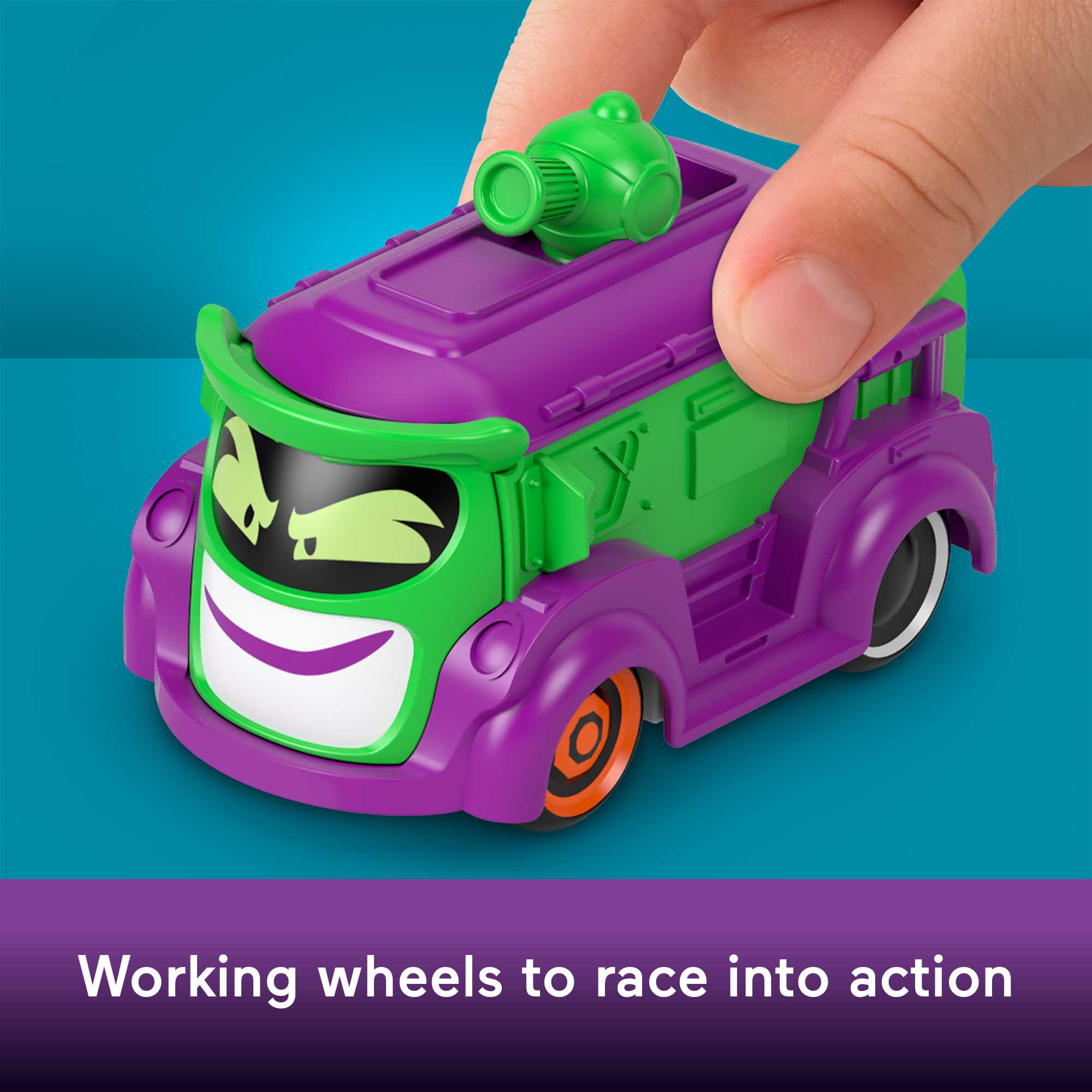 Fisher-Price Dc Batwheels 1:55 Scale Vehicle Multipack, Batcast Metal Diecast Cars, 5 Pieces - Image 3