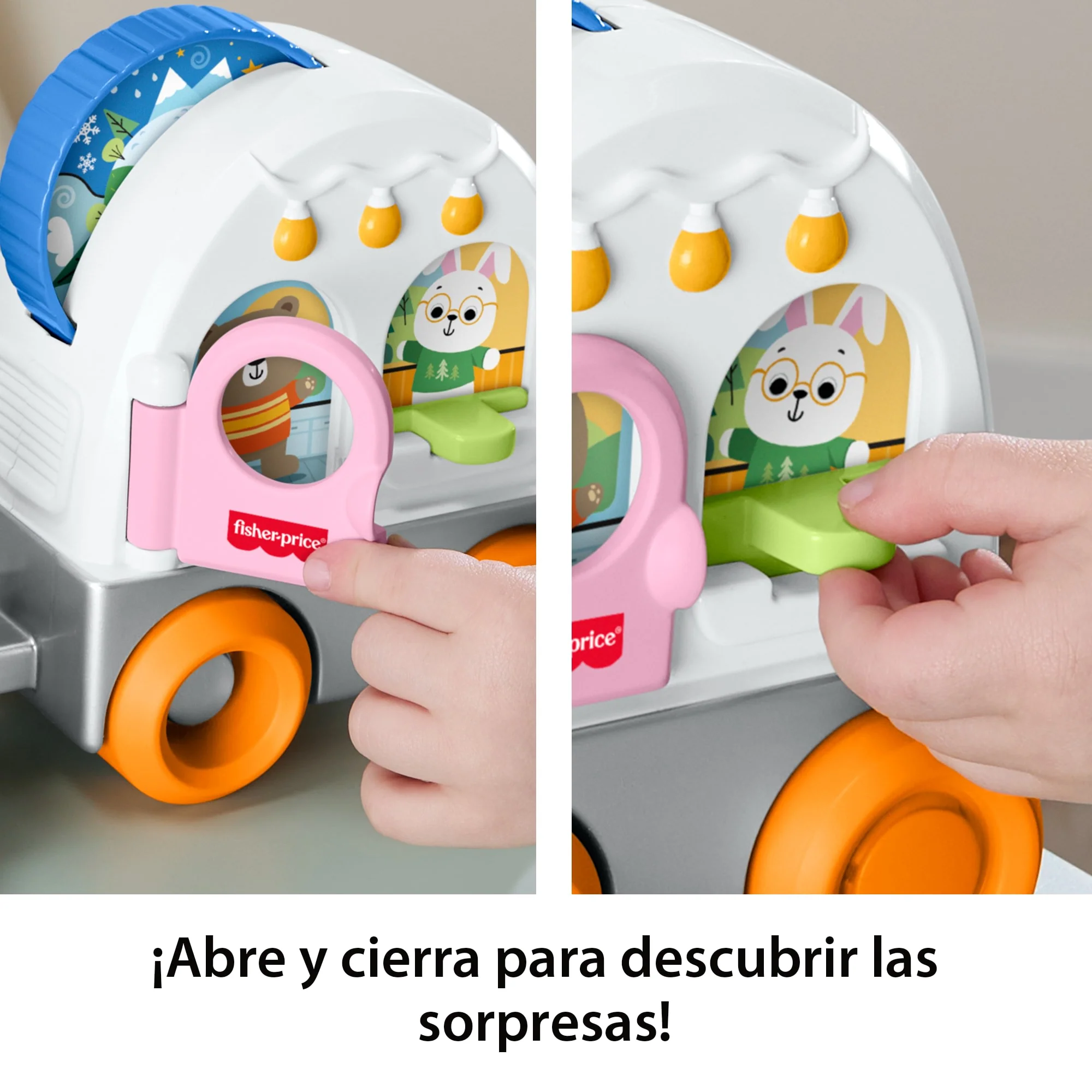 Caravana Arrastrable Del Bosque De La Amistad De Fisher-Price, Vehículo De Juguete Con Actividades Para Bebés Y Niños Pequeños - Image 5