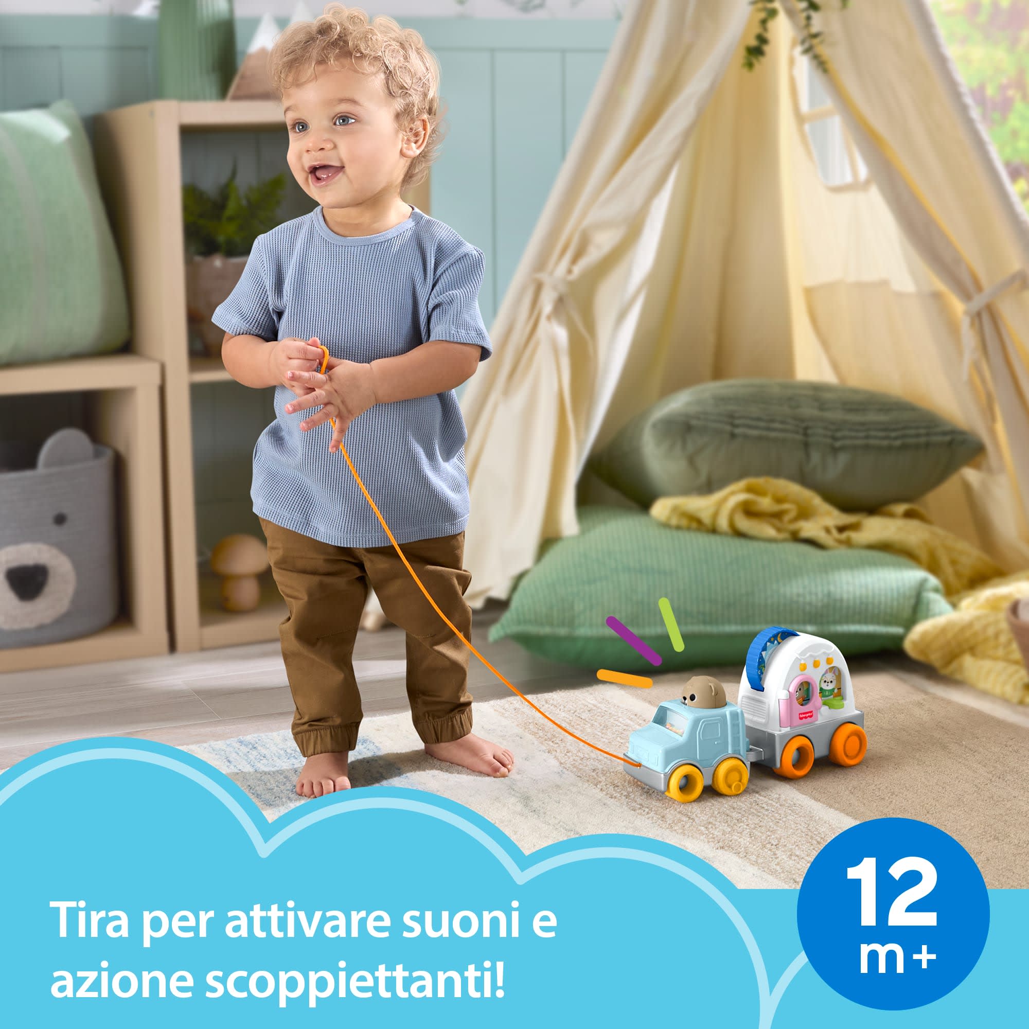 Fisher-Price Camper Trainabile Amici Della Foresta, Giocattolo Attività Per Neonati E Bambini - Image 2