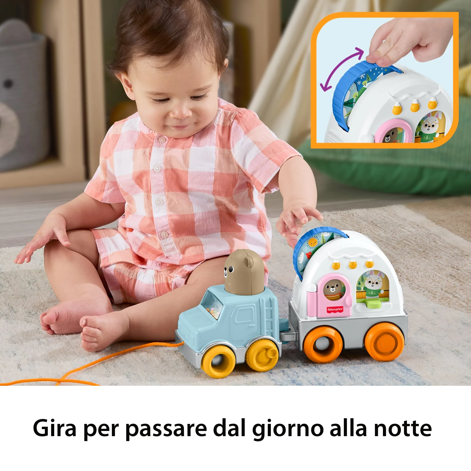 Fisher-Price Camper Trainabile Amici Della Foresta, Giocattolo Attività Per Neonati E Bambini - Image 4