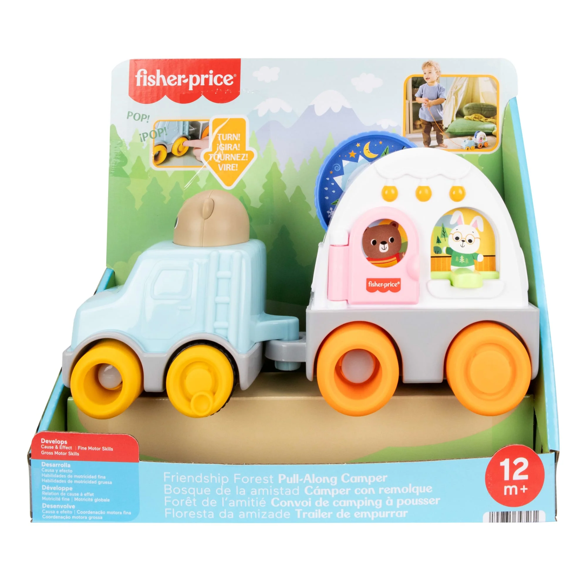 Fisher-Price Camper Trainabile Amici Della Foresta, Giocattolo Attività Per Neonati E Bambini - Image 6