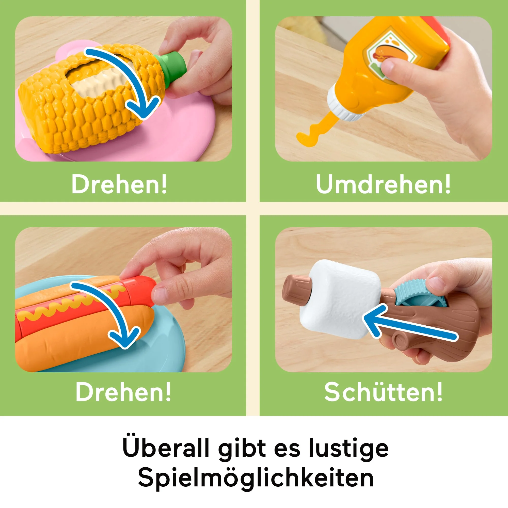 Fisher-Price Camping-Freunde Grill-Spielset, Grillspaß-Rollenspielset Für Kleinkinder Und Kinder, 14 Teile - Image 4