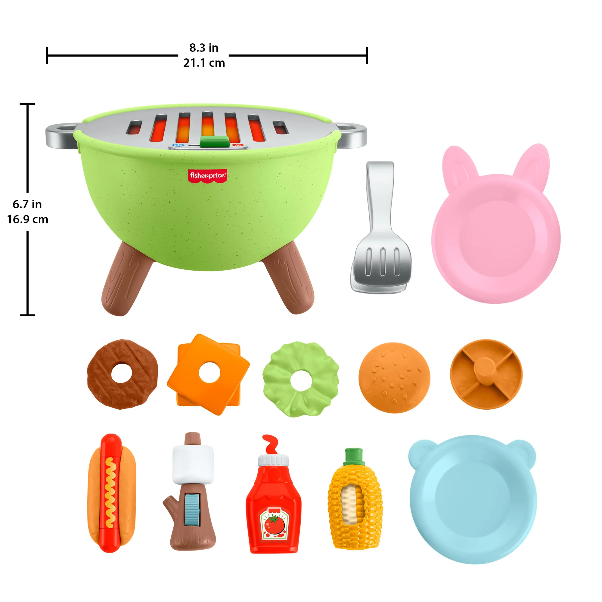 Fisher-Price Camping-Freunde Grill-Spielset, Grillspaß-Rollenspielset Für Kleinkinder Und Kinder, 14 Teile - Image 6