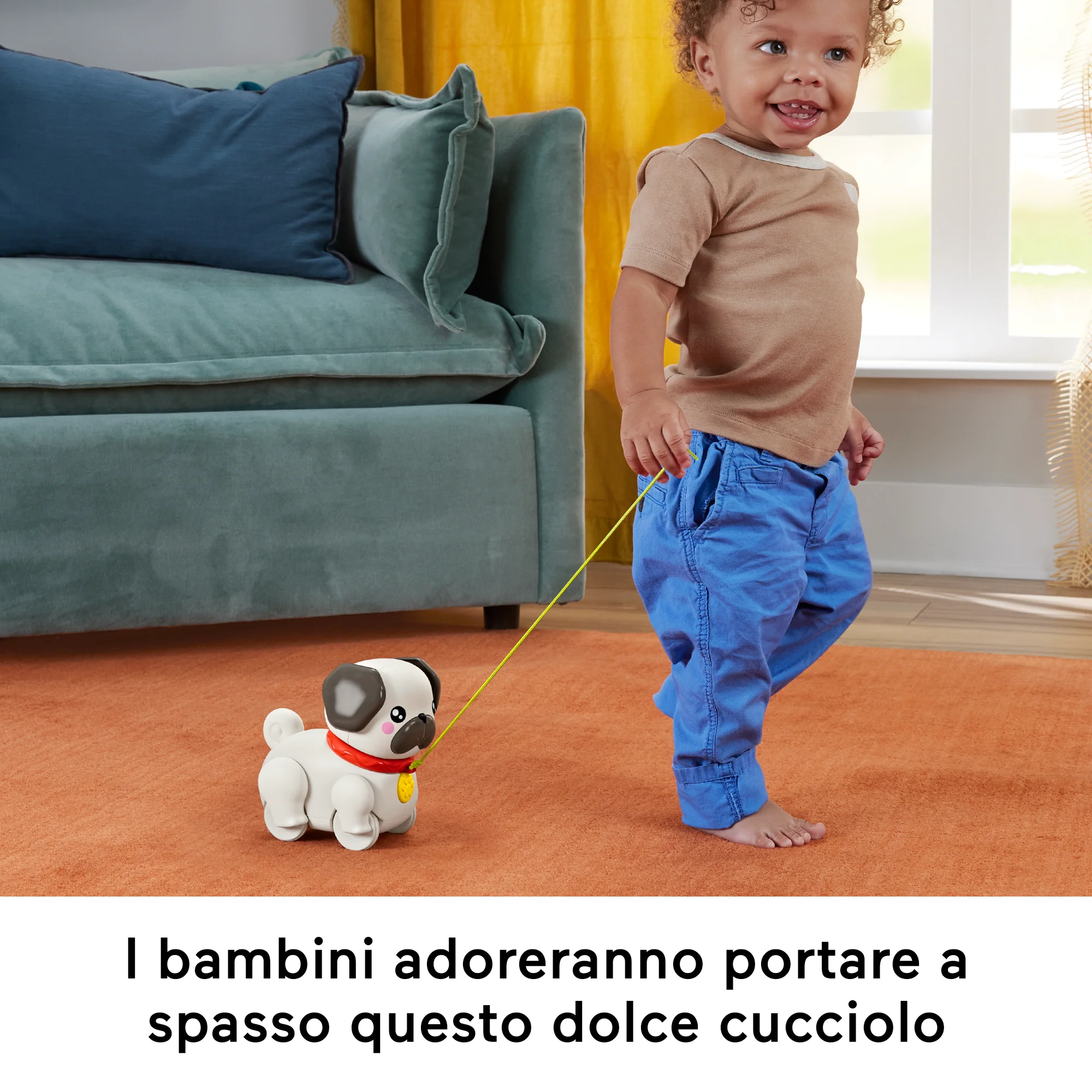 Fisher-Price Fp Pets Carlino Cammina Con Me, Giocattolo Trainabile Per Neonati E Bambini Con Movimento E Suoni - Image 4